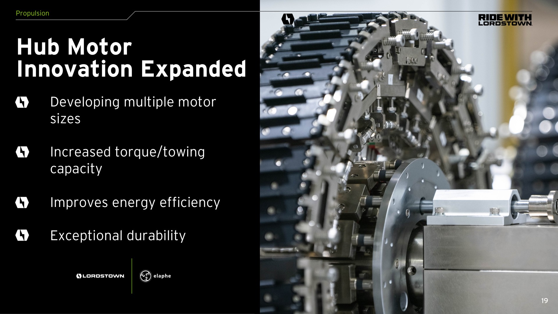 hub motor innovation expanded developing multiple motor sizes increased torque towing capacity improves energy efficiency exceptional durability late i or a spas of | Lordstown Motors
