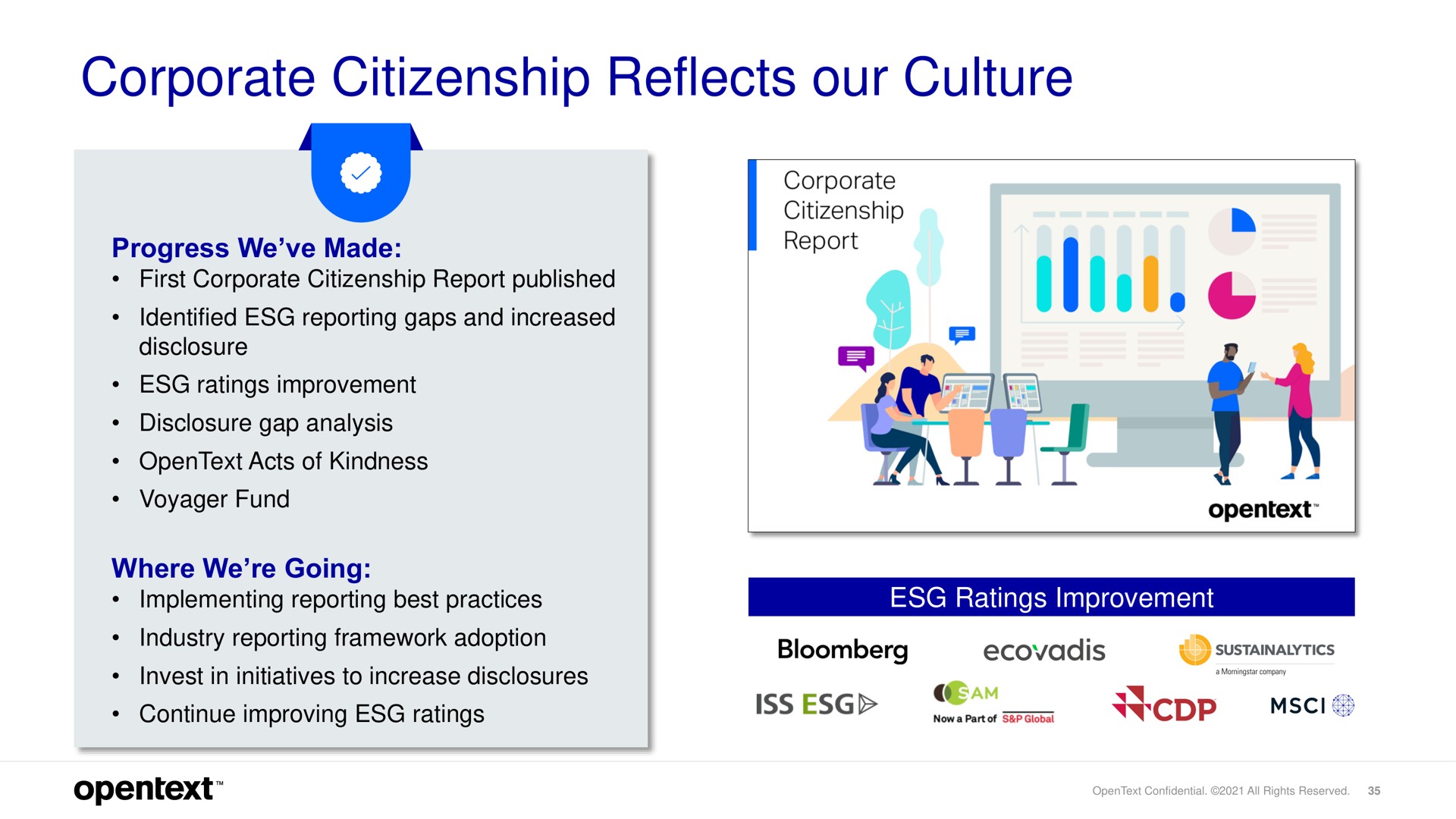 corporate citizenship reflects our culture i | OpenText