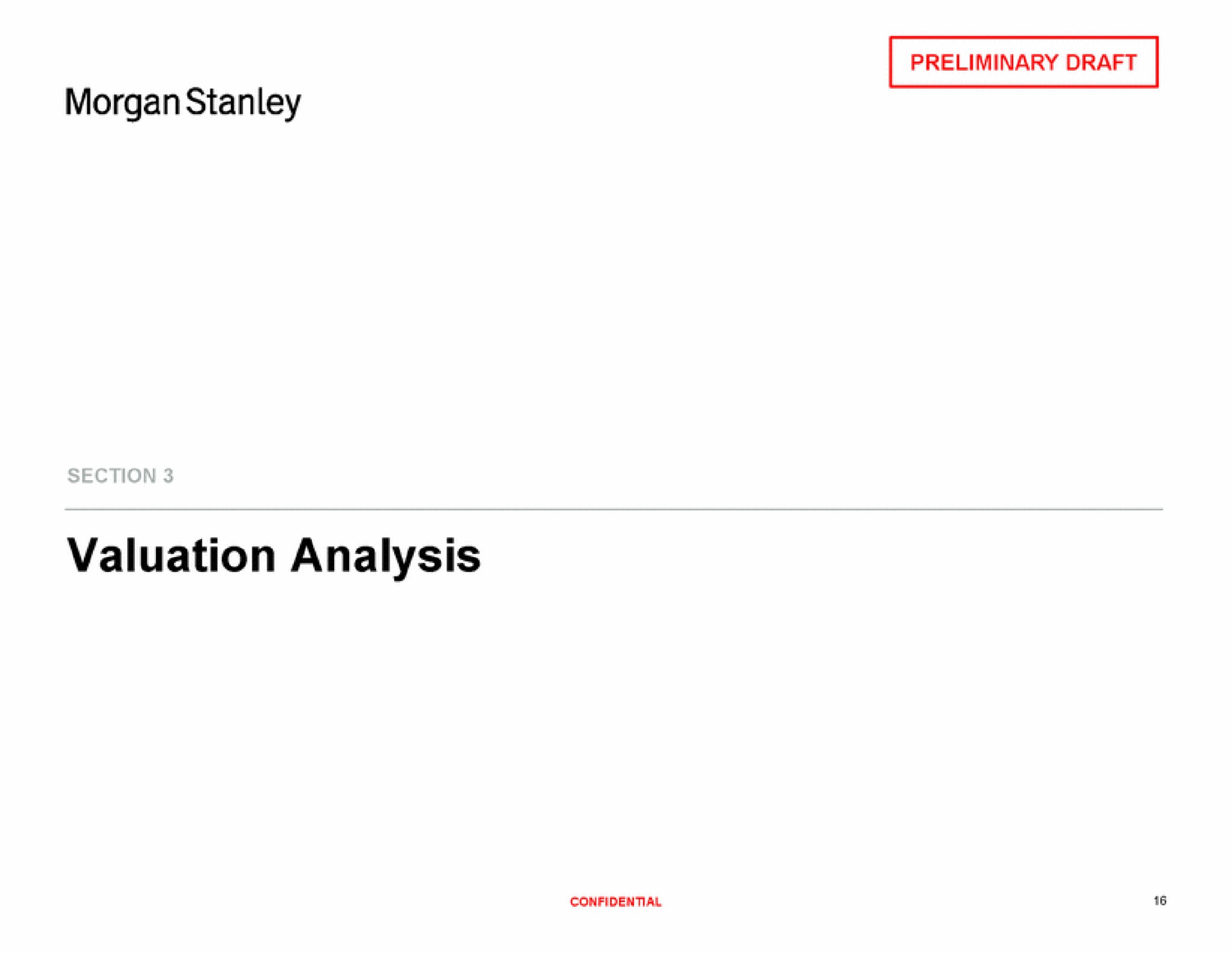 morgan valuation analysis | Morgan Stanley