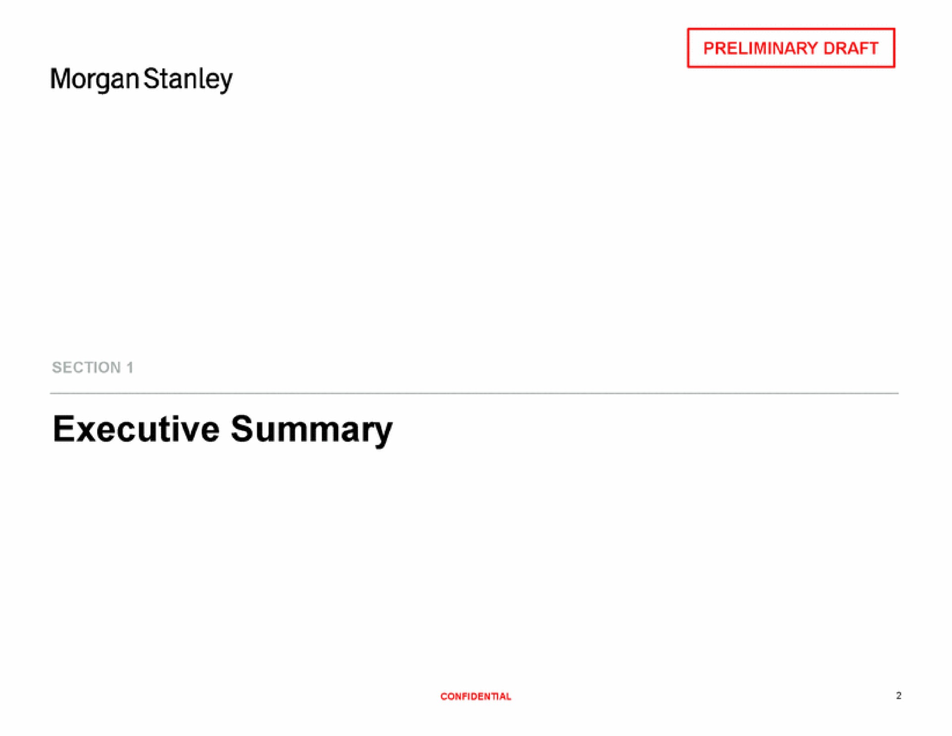 morgan executive summary | Morgan Stanley