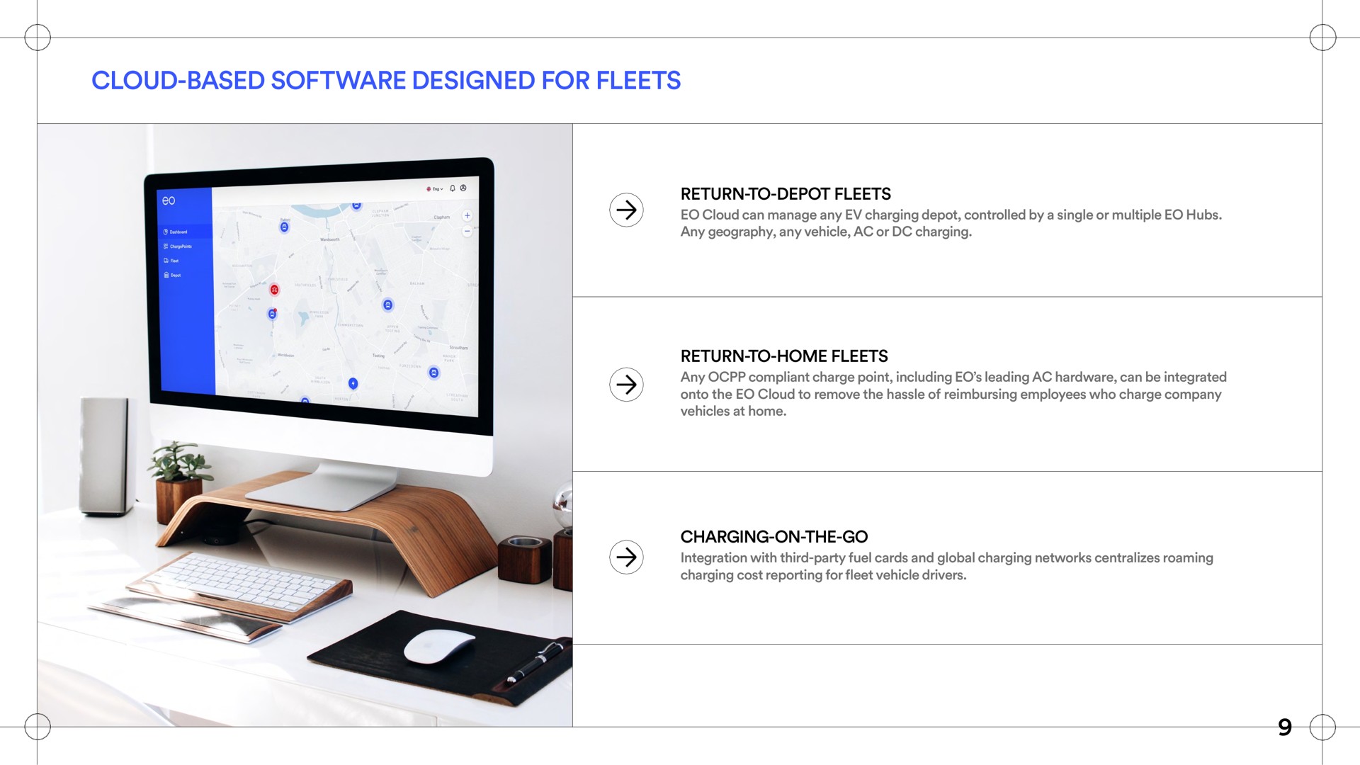 cloud based designed for fleets | EO Charging