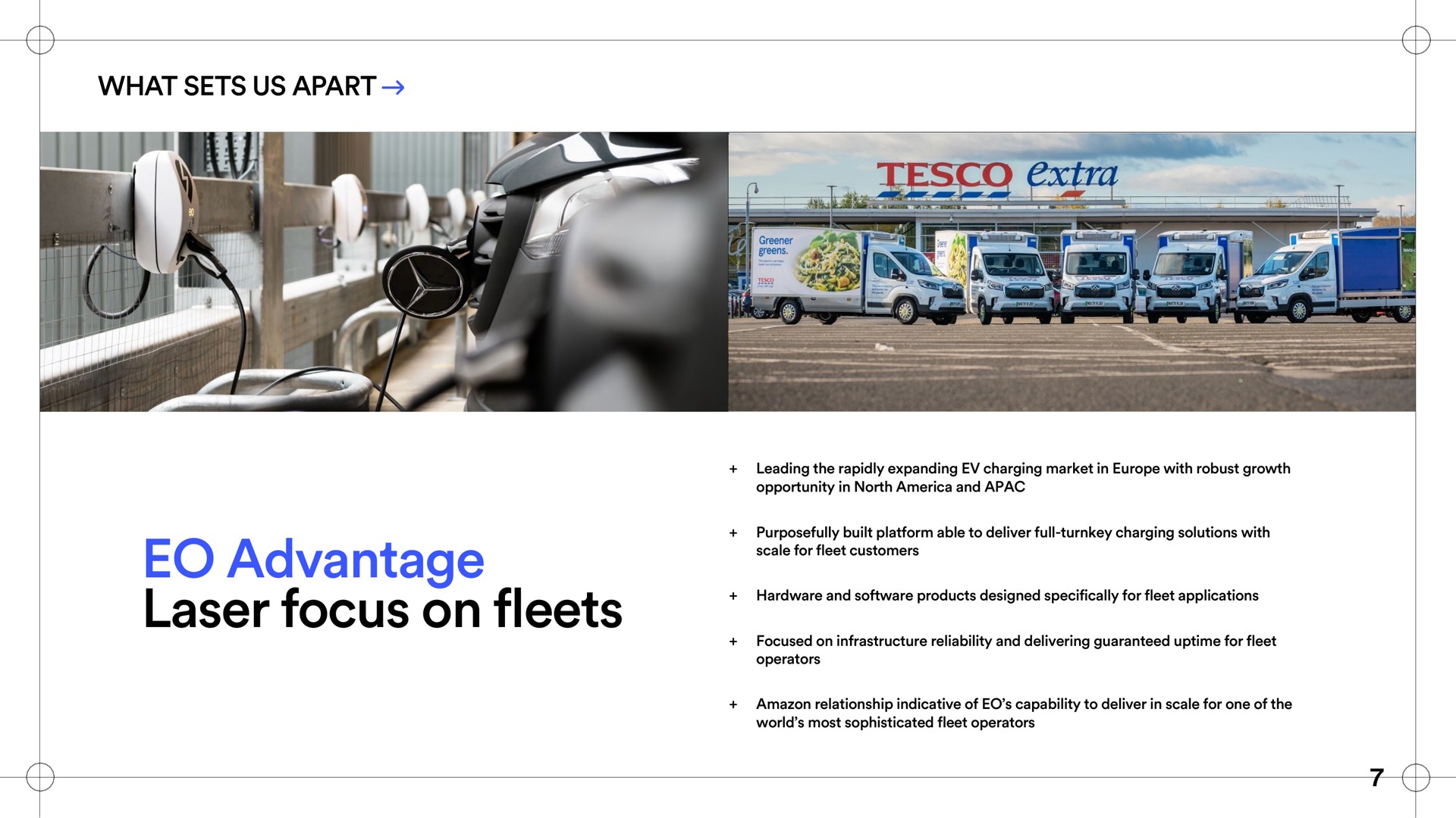 what sets us apart advantage laser focus on fleets a scale for fleet customers | EO Charging