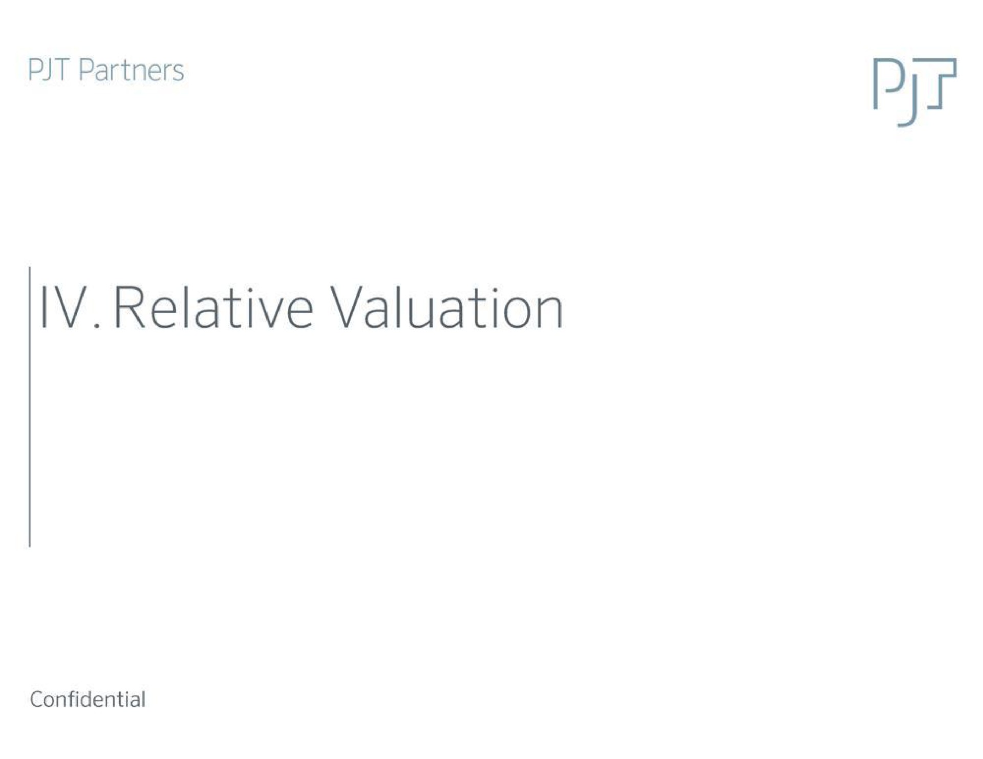 partners i relative valuation | PJT Partners