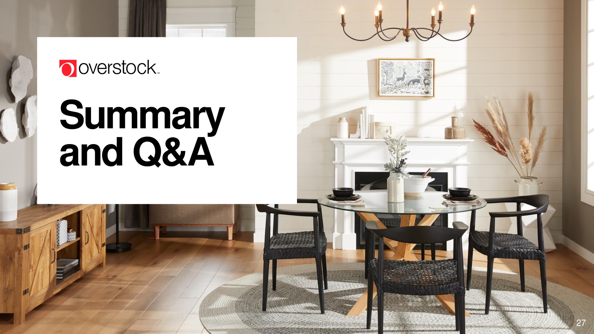 summary and a overstock | Overstock
