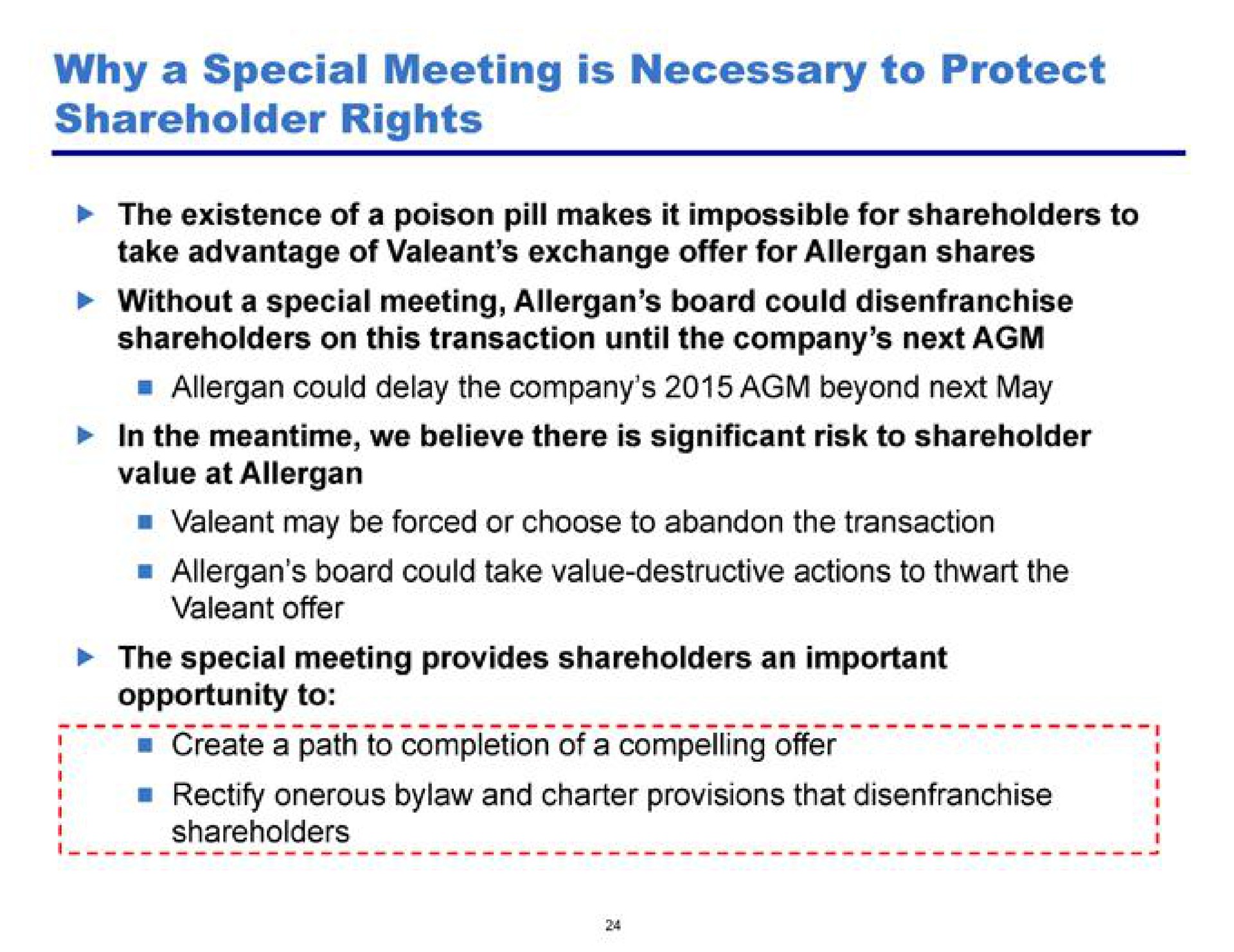 why a special meeting is necessary to protect shareholder rights | Pershing Square