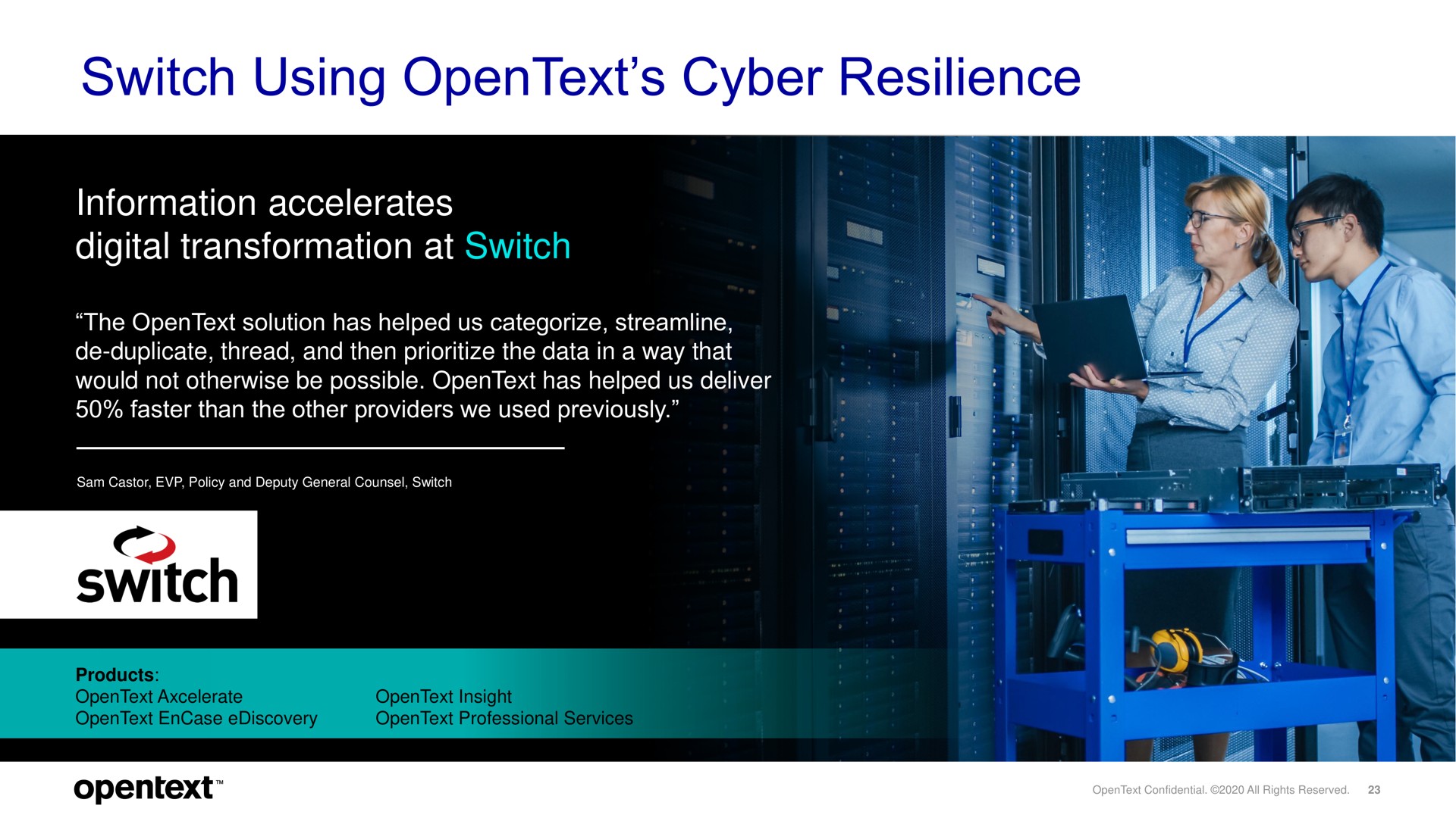 switch using resilience | OpenText