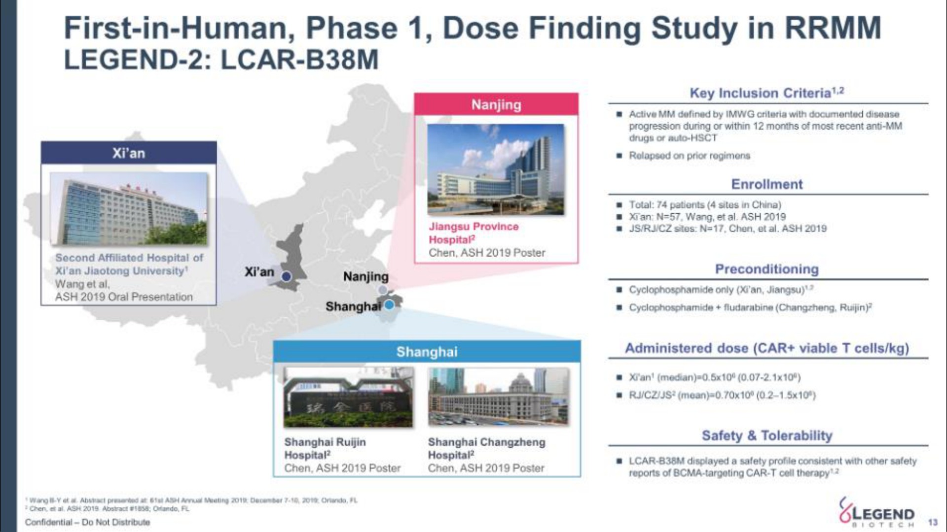 first in human phase dose finding study in legend | Legend Biotech