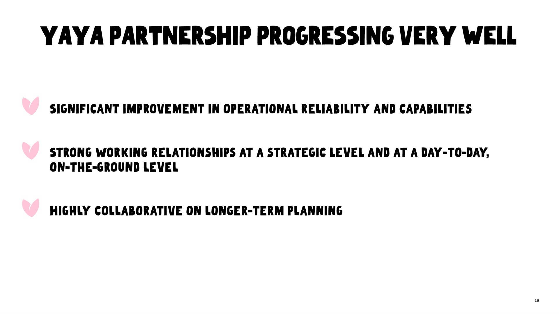 yaya partnership progressing very well | Oatly