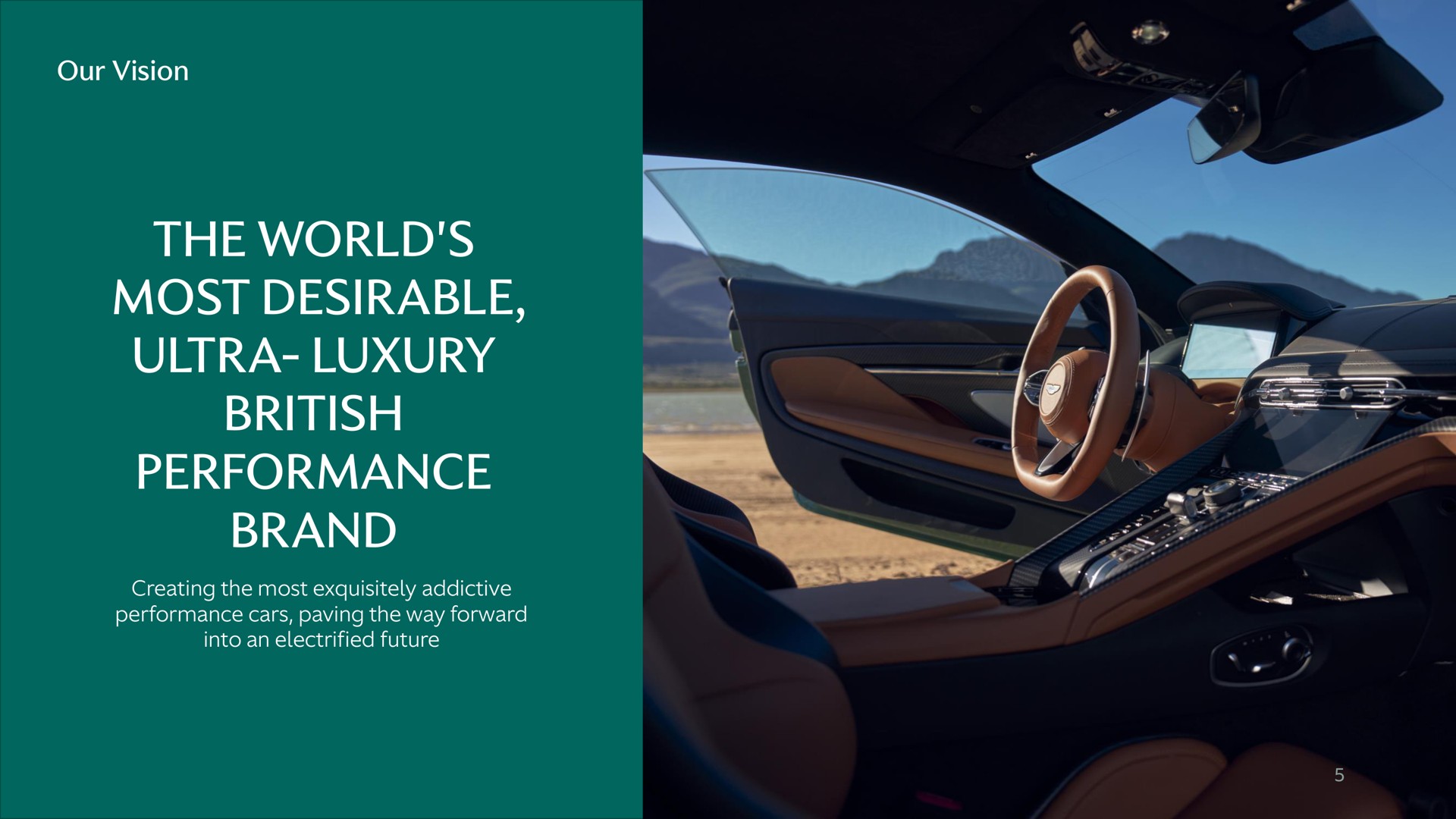 our vision the world most desirable ultra luxury performance brand | Aston Martin Lagonda