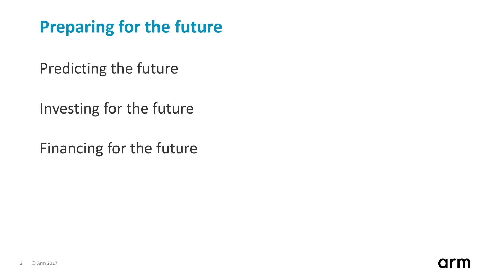 preparing for the future | SoftBank
