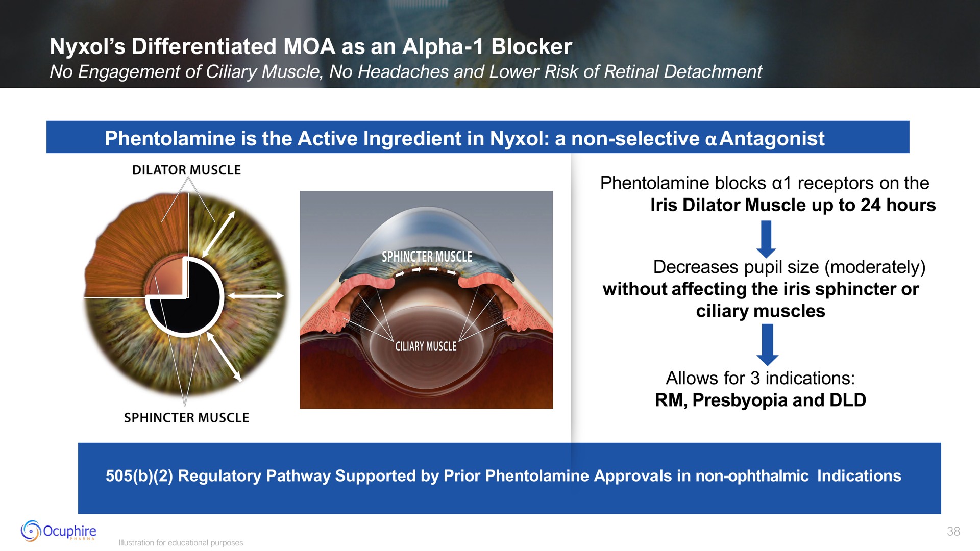 differentiated as an alpha blocker is the active ingredient in a non selective antagonist | Ocuphire Pharma