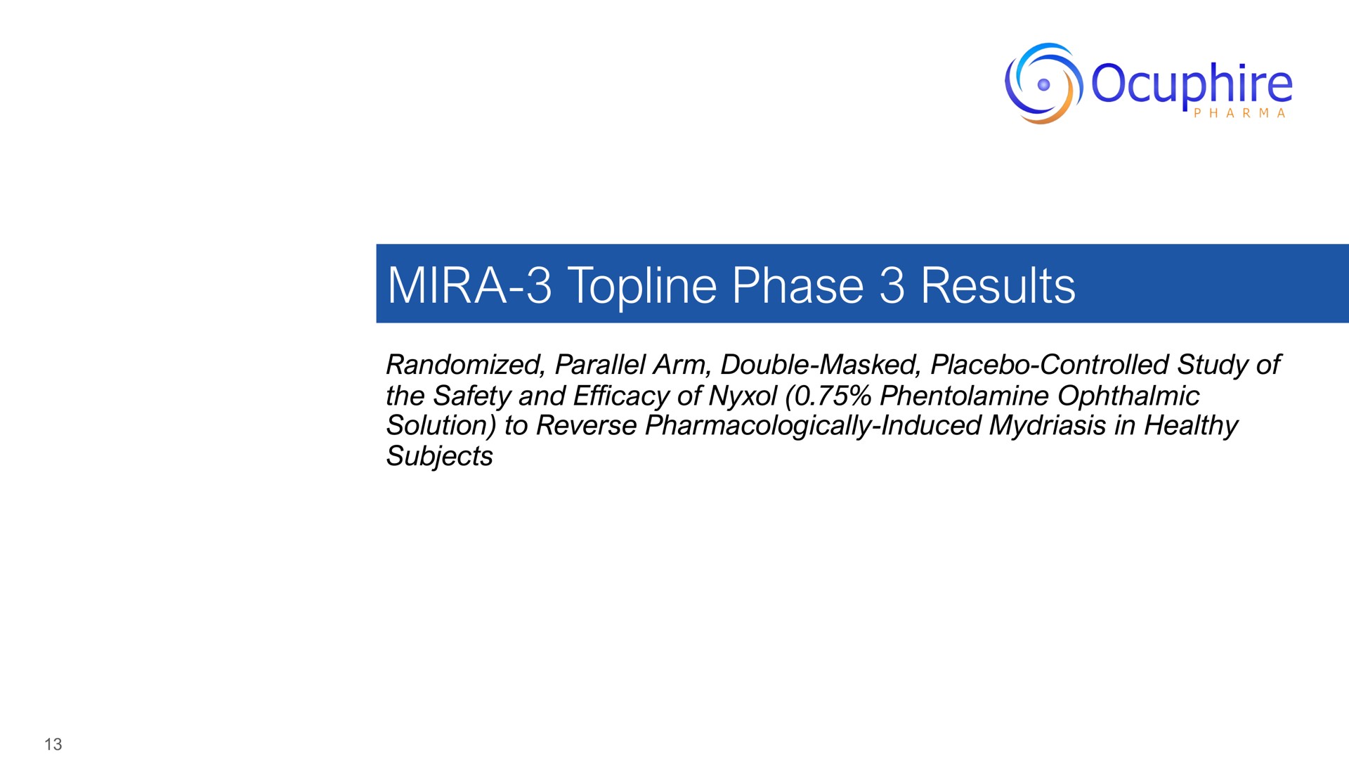 topline phase results | Ocuphire Pharma