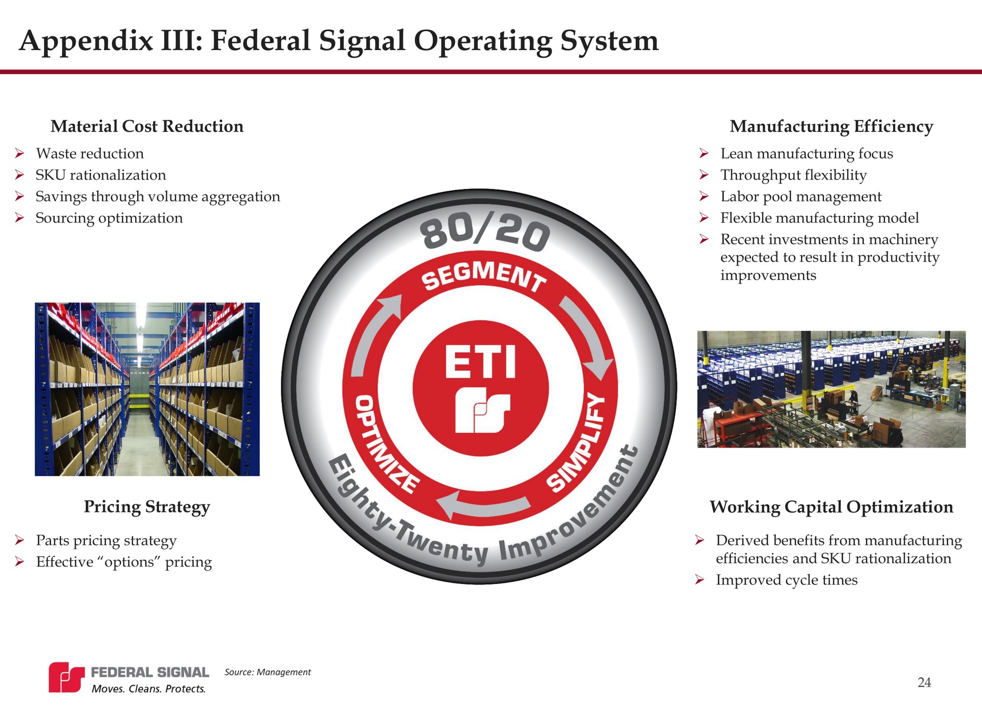 appendix federal signal operating system | Federal Signal
