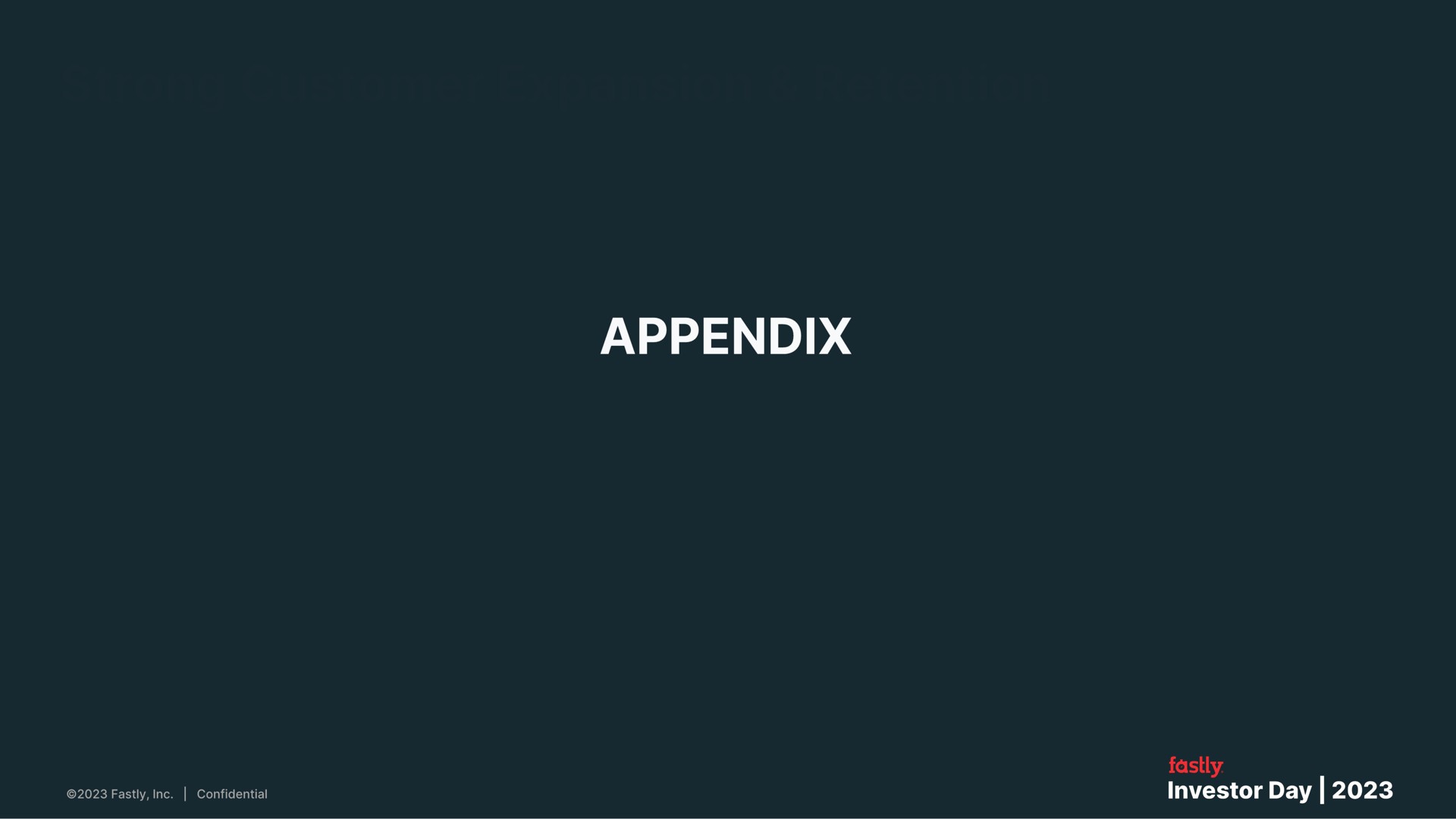 appendix | Fastly