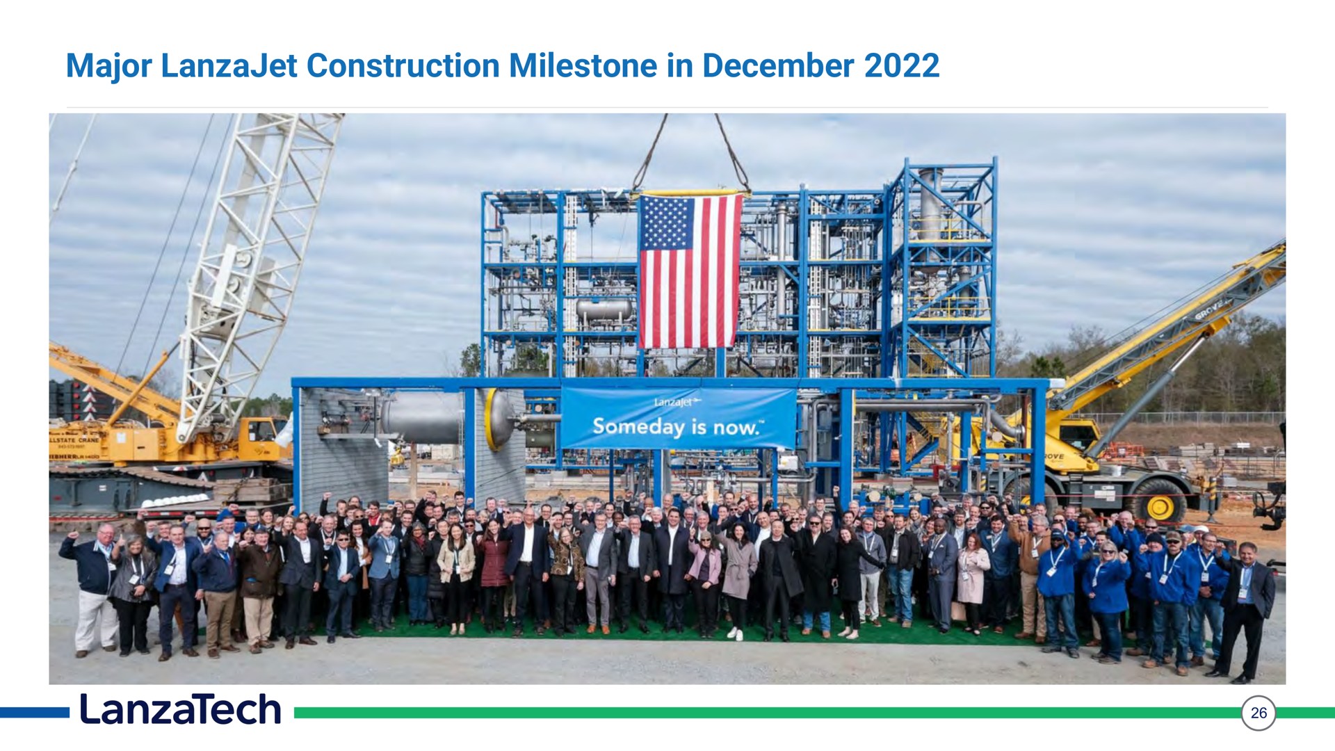 major construction milestone in a a | LanzaTech