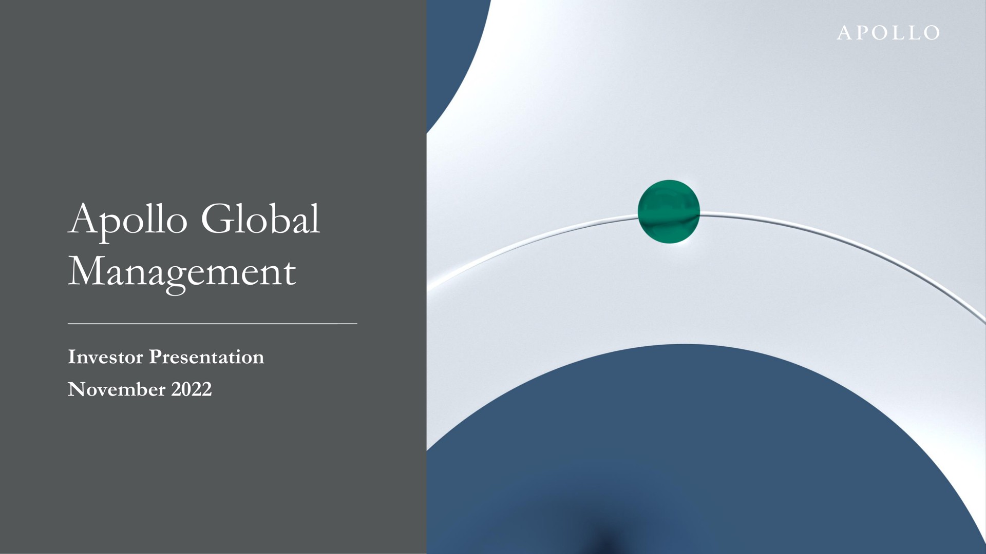 global management investor presentation | Apollo Global Management