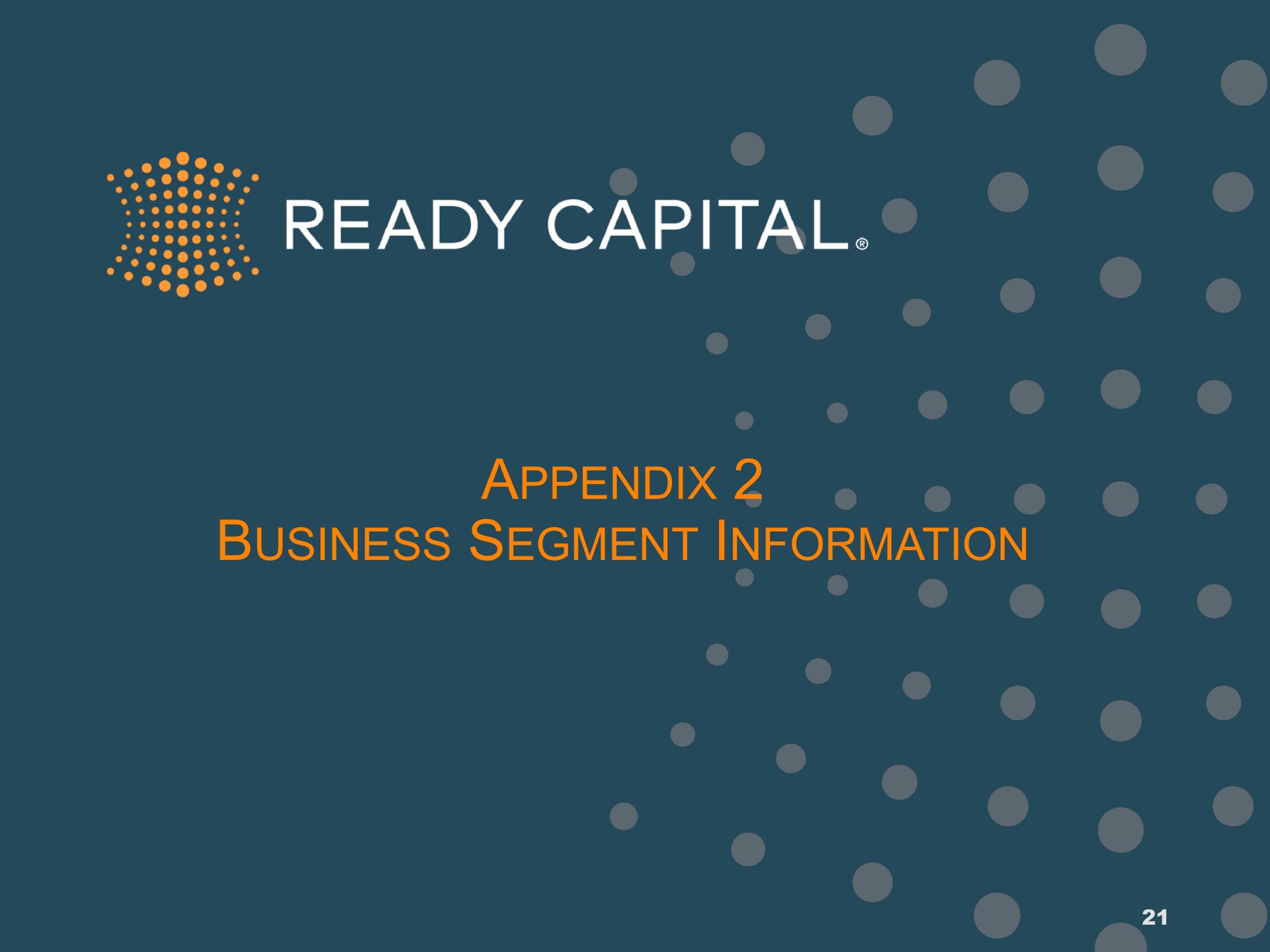 appendix business segment information ready capital | Ready Capital