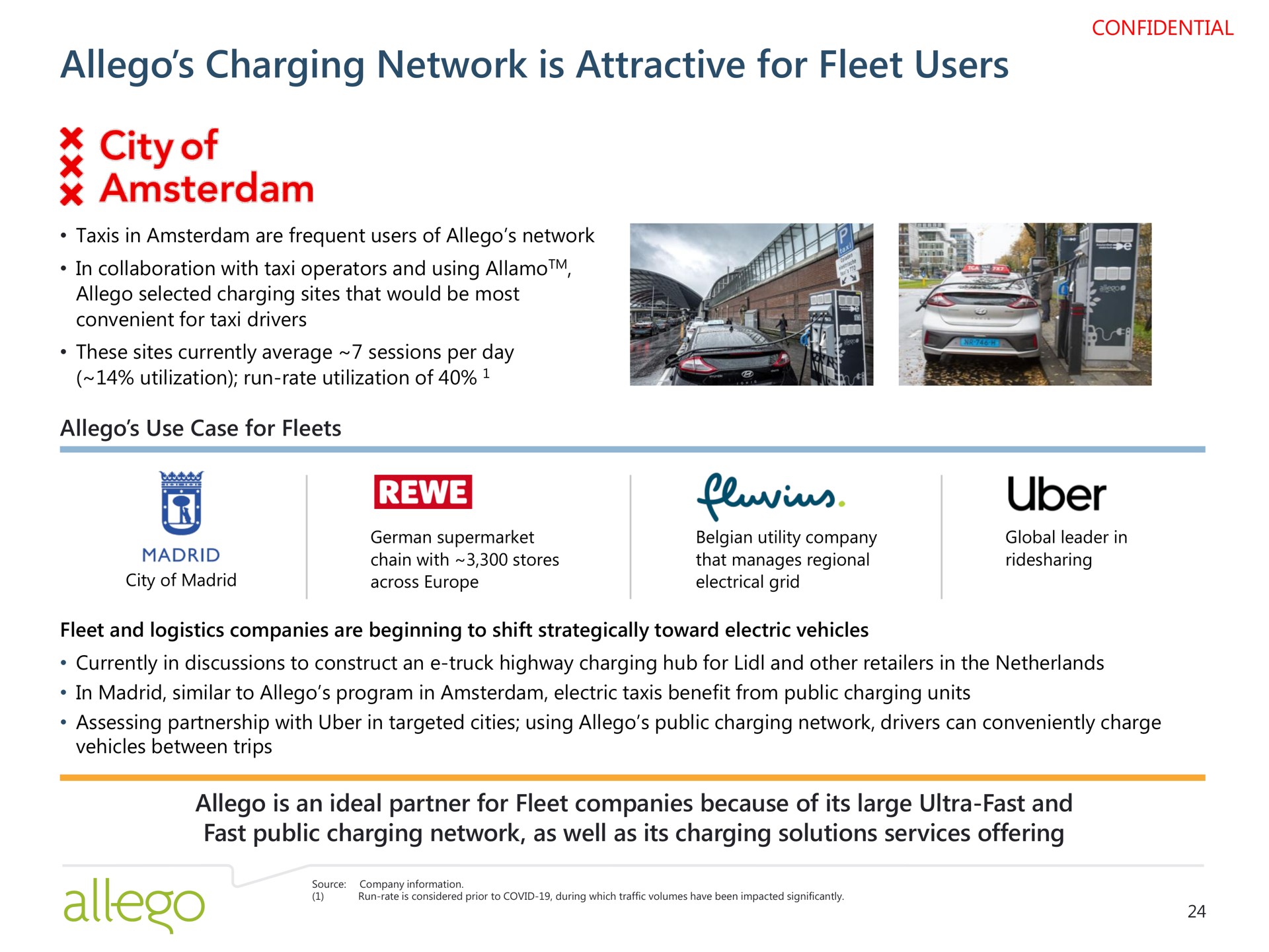 charging network is attractive for fleet users city of a | Allego