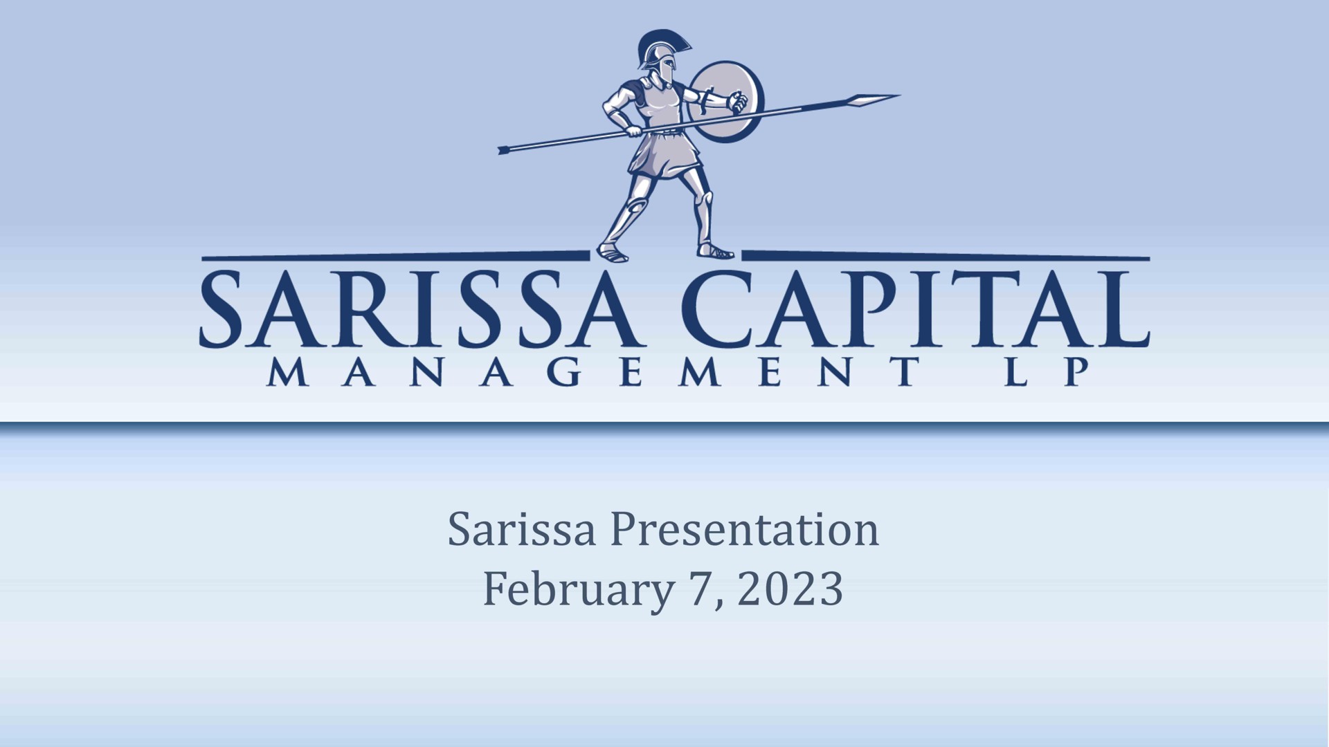  | Sarissa Capital