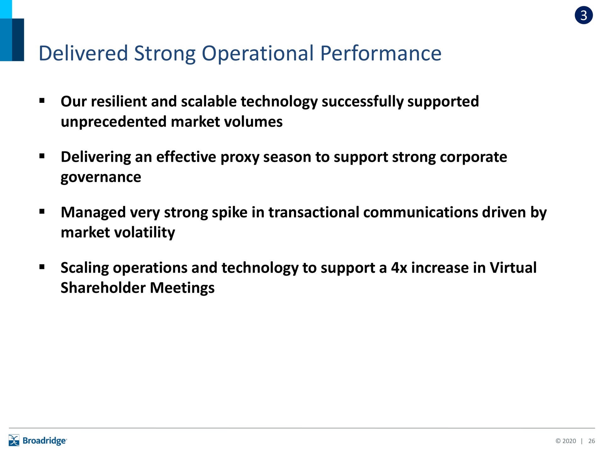 delivered strong operational performance | Broadridge Financial Solutions