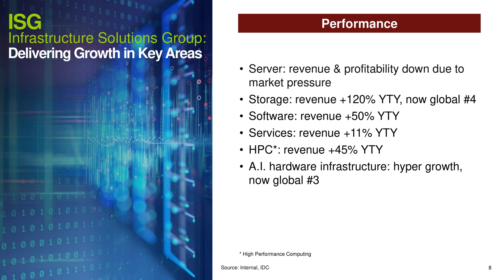 infrastructure solutions group delivering growth in key areas performance i am | Lenovo
