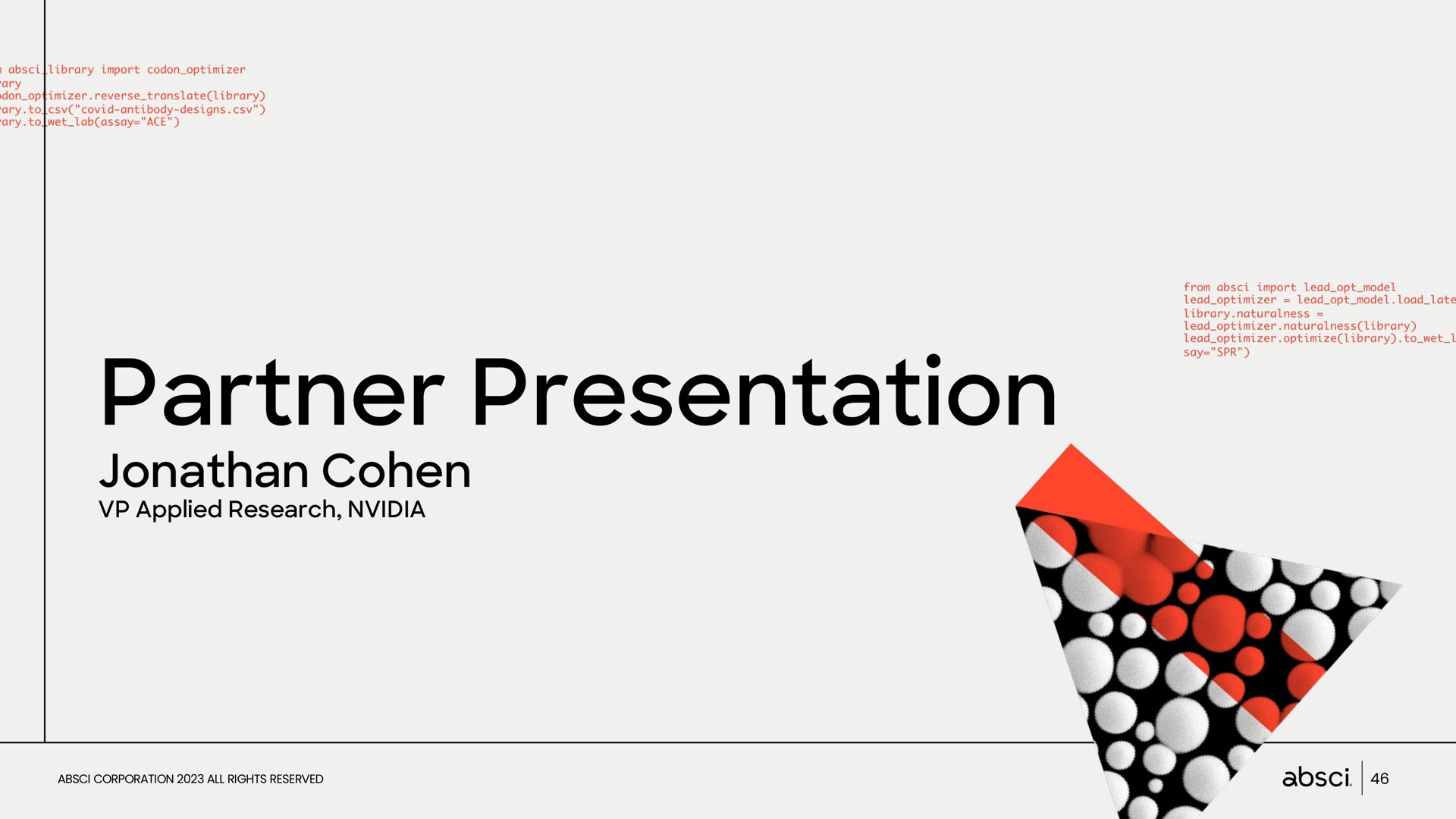 partner presentation | Absci