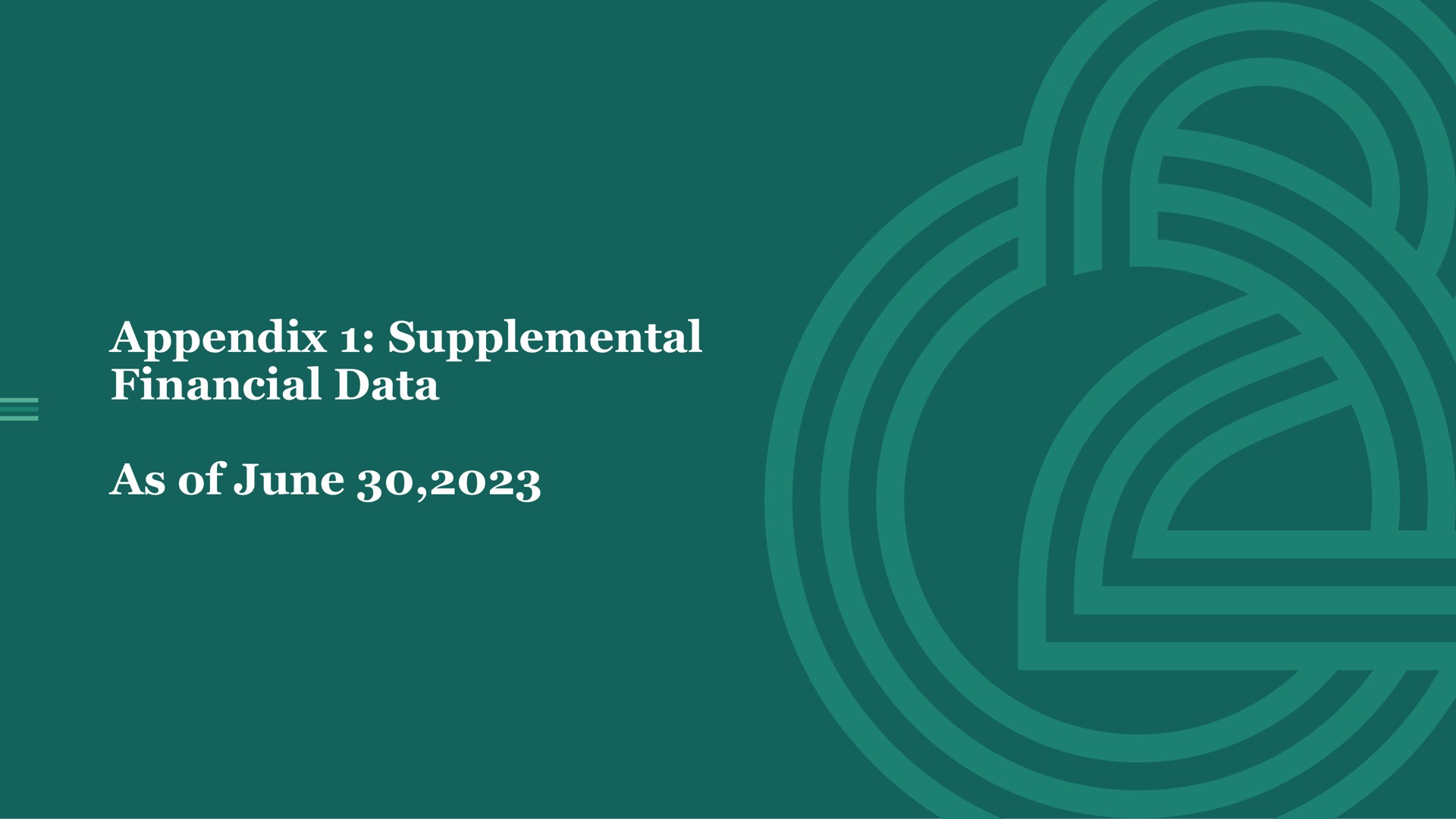 appendix supplemental financial data as of june | Old Second Bancorp