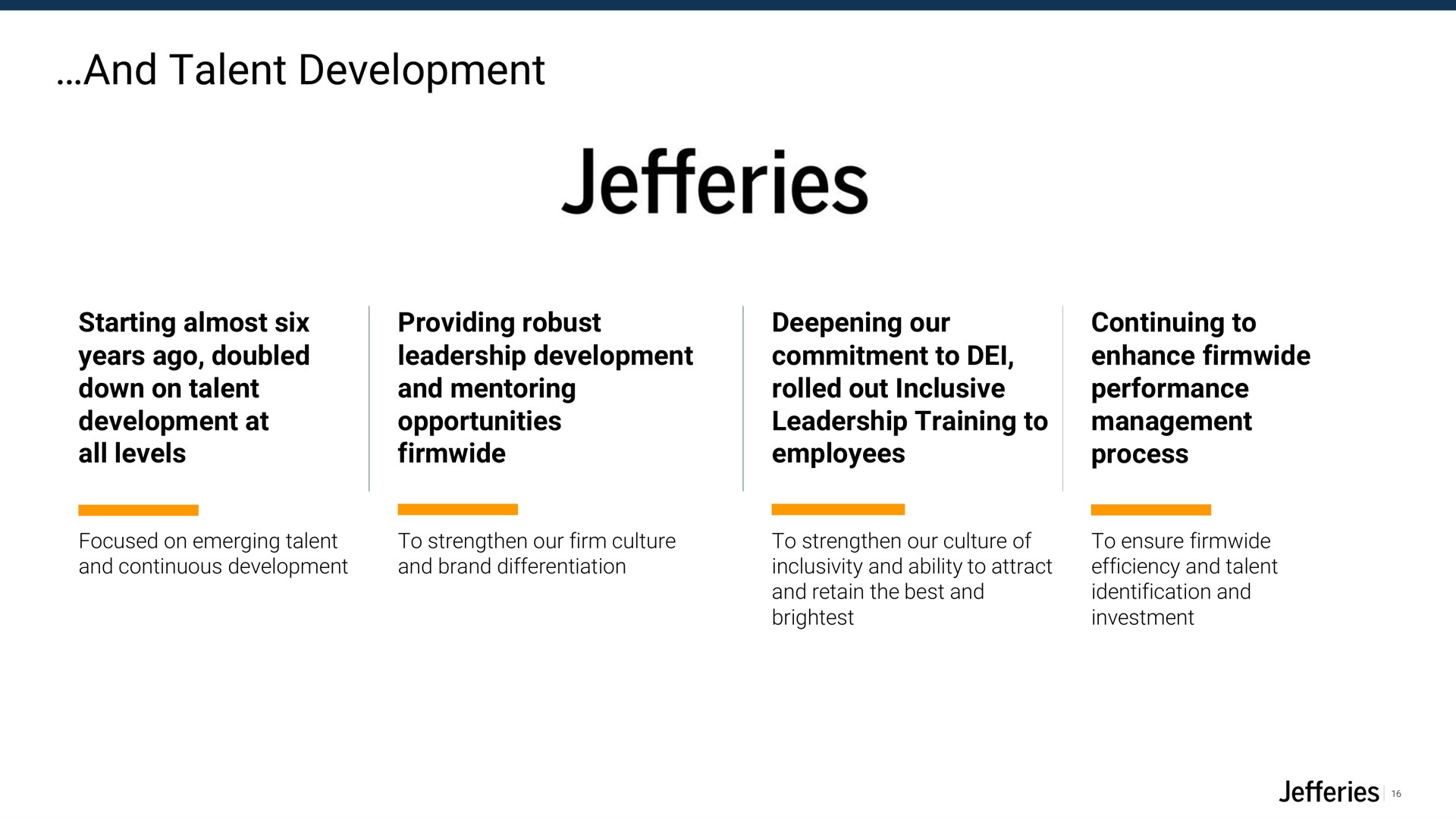 and talent development | Jefferies Financial Group