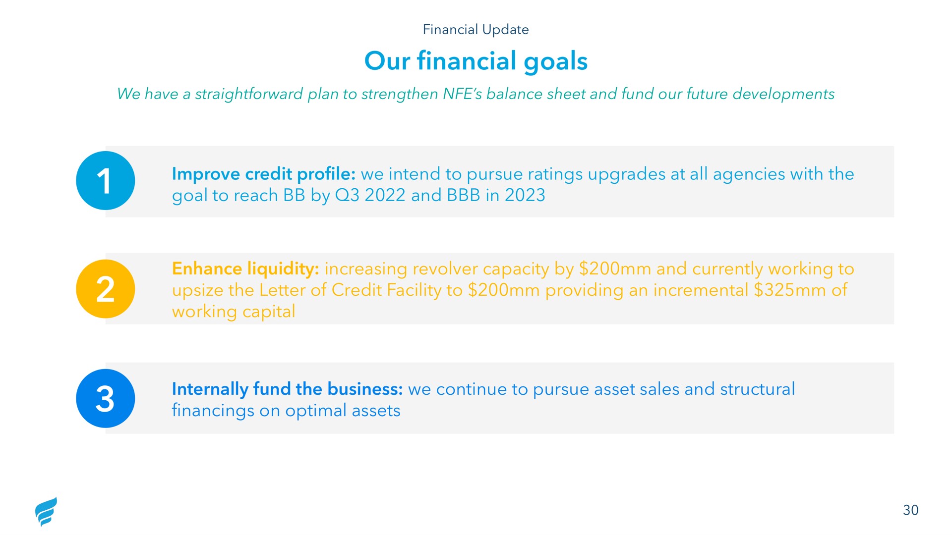 our financial goals | NewFortress Energy