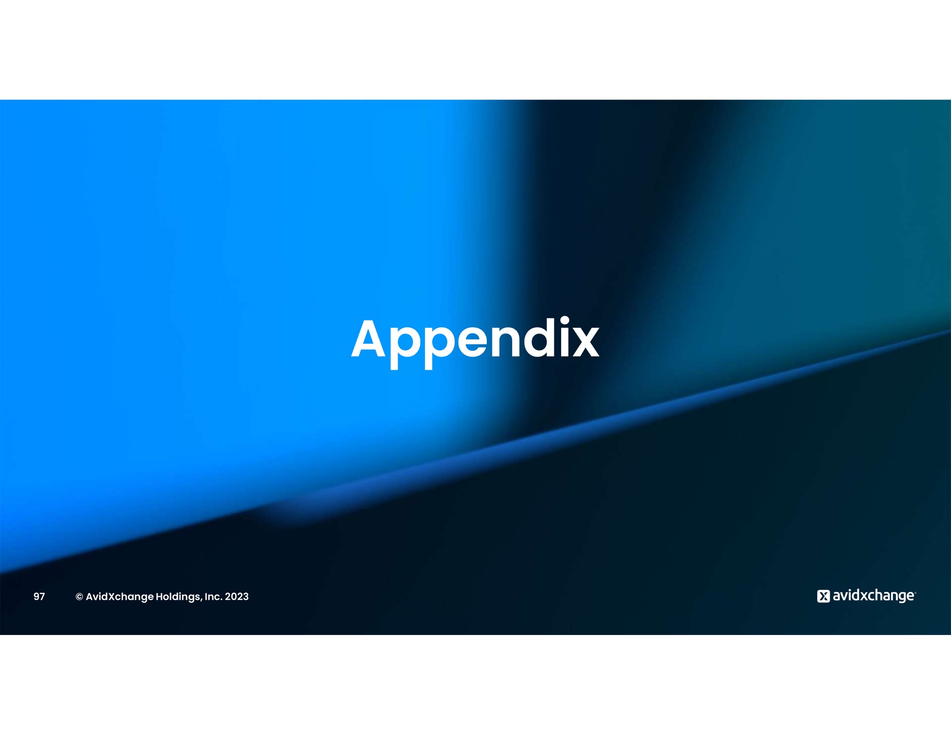 appendix | AvidXchange
