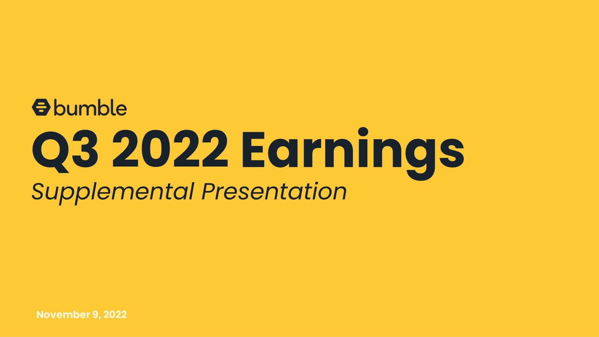 earnings supplemental presentation bumble | Bumble