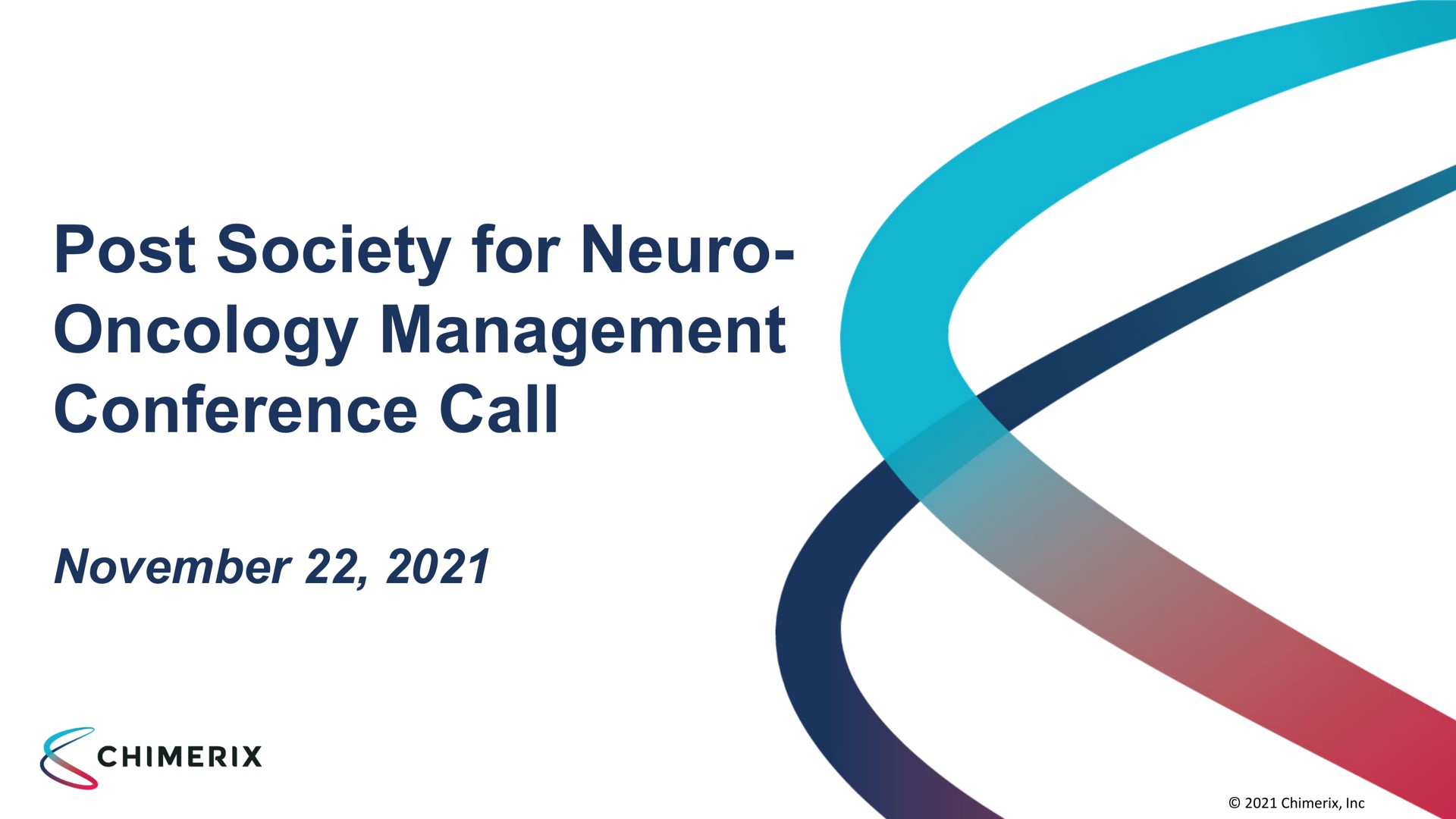 post society for oncology management conference call | Chimerix