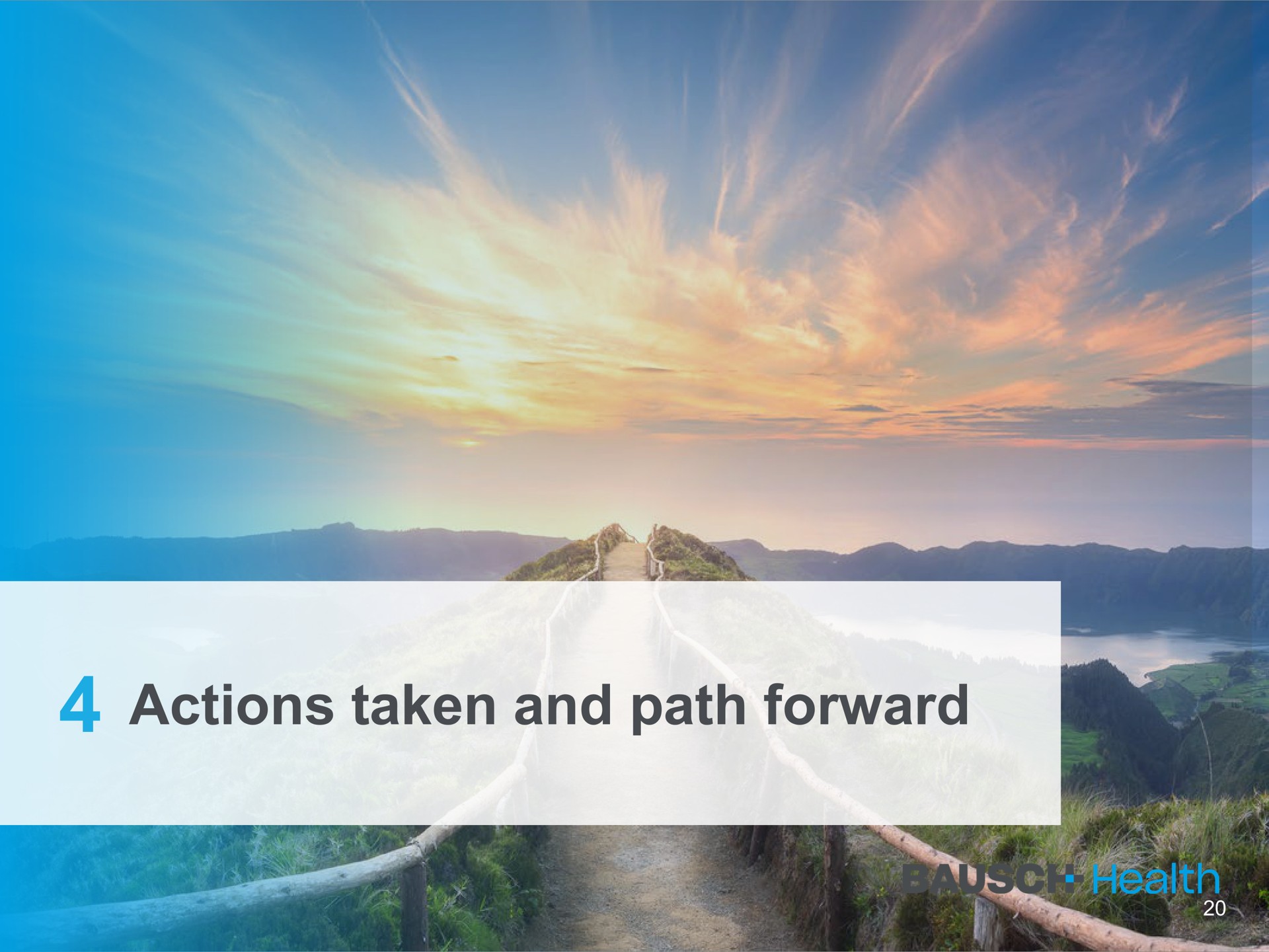 actions taken and path forward | Bausch Health Companies
