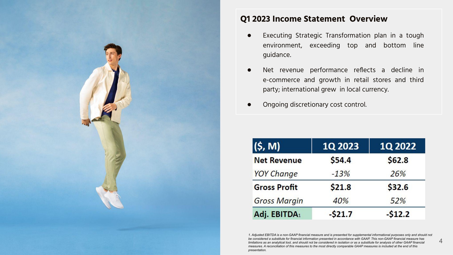 income statement overview net revenue yoy change gross profit gross margin | Allbirds