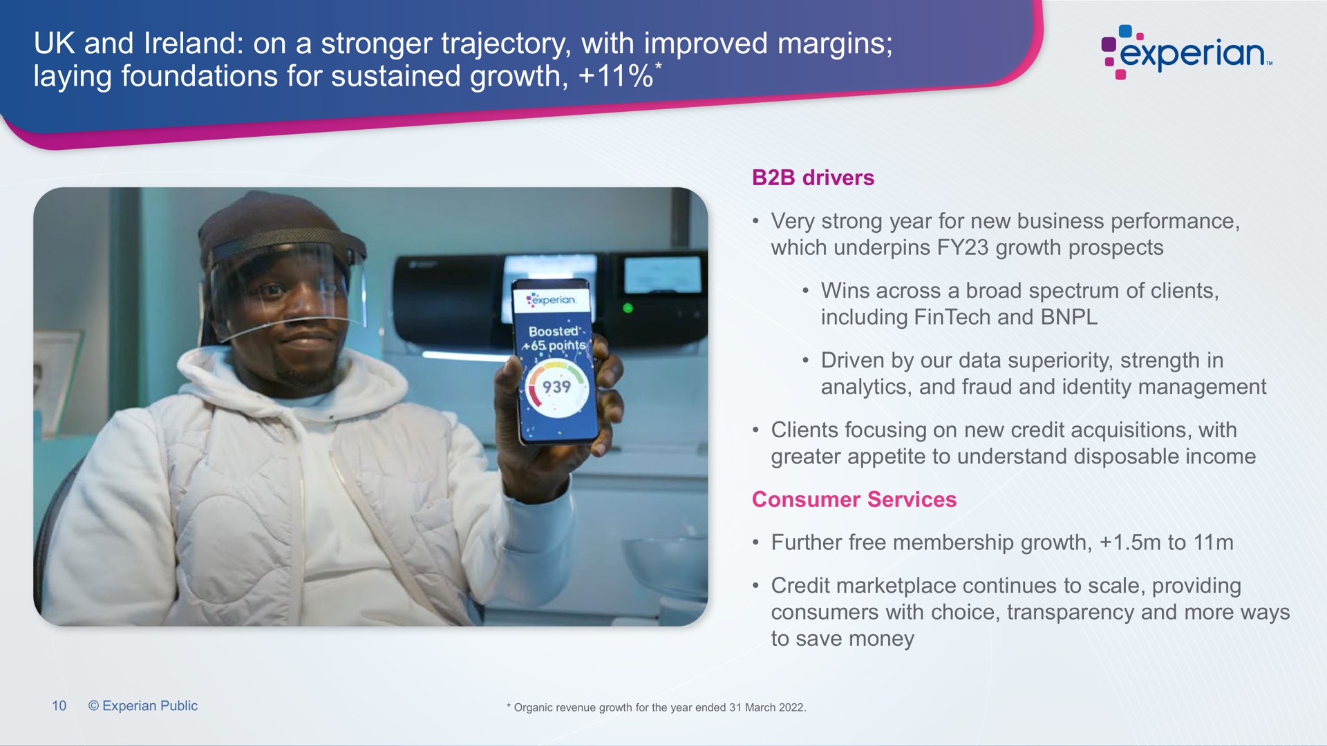 and on a trajectory with improved margins laying foundations for sustained growth | Experian