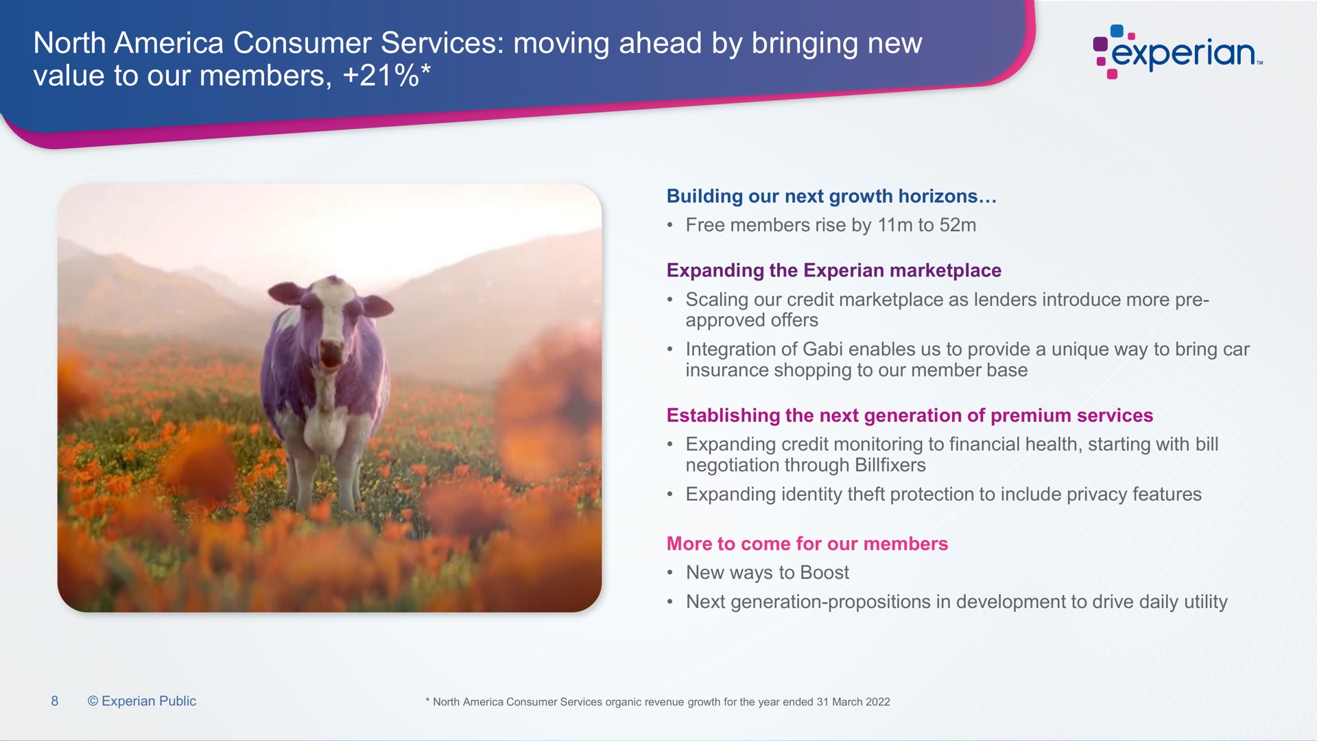 north consumer services moving ahead by bringing new value to our members | Experian