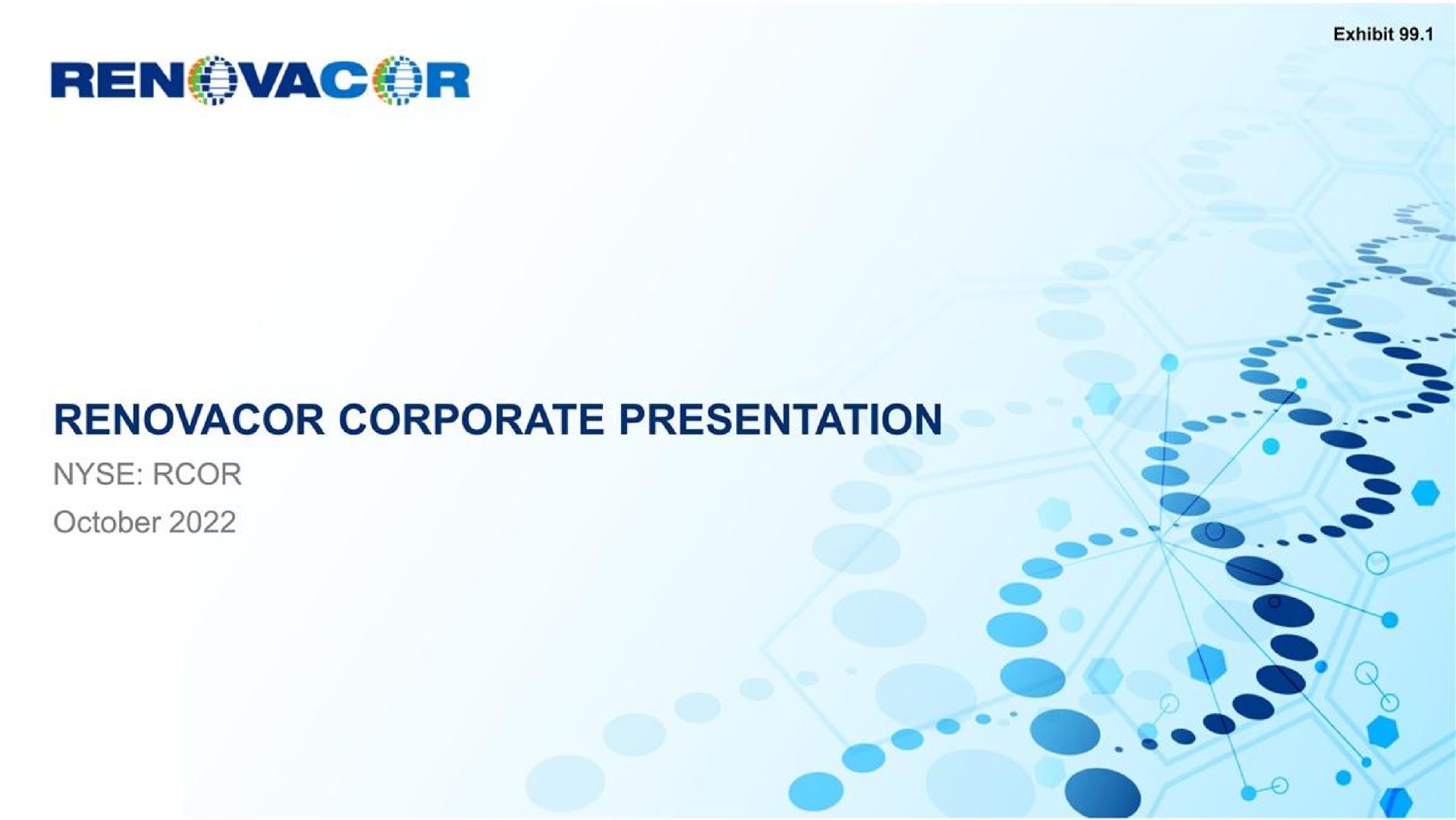 corporate presentation | Renovacor