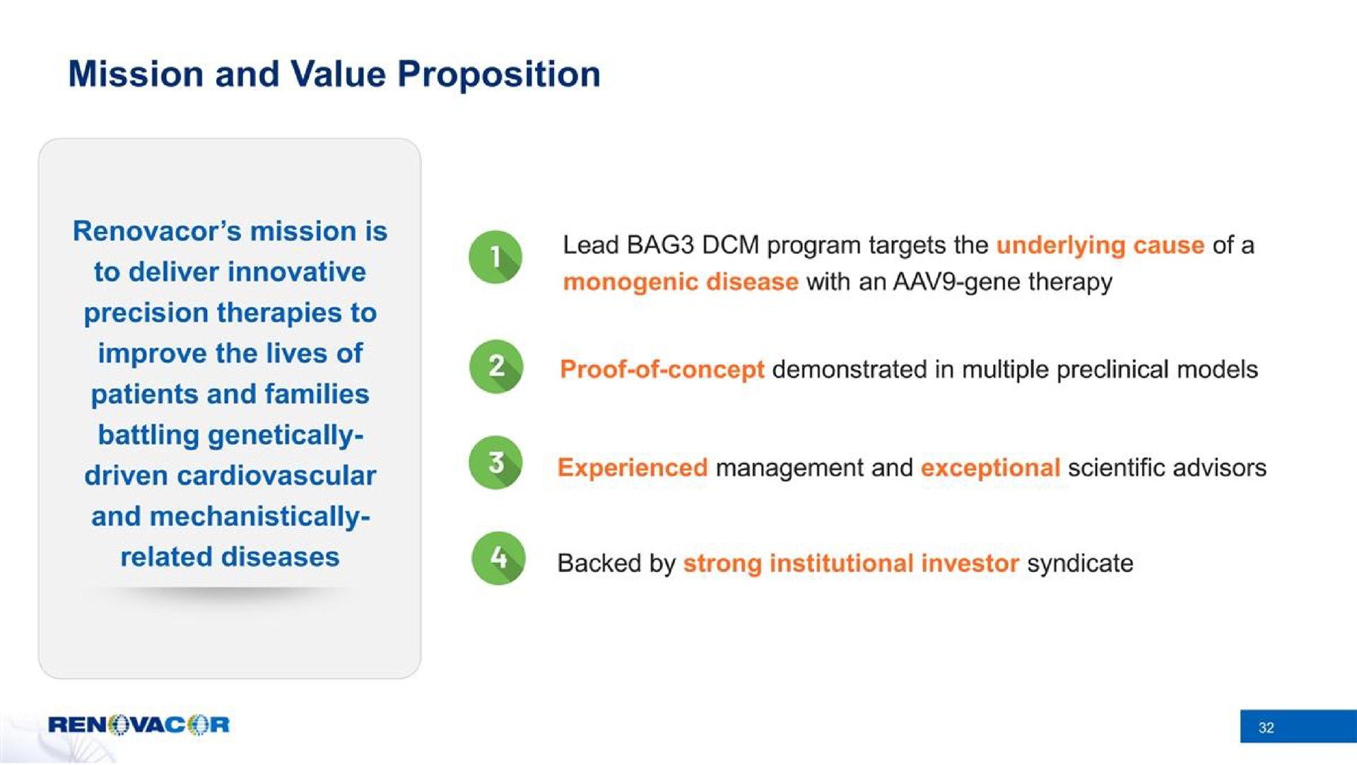 mission and value proposition | Renovacor