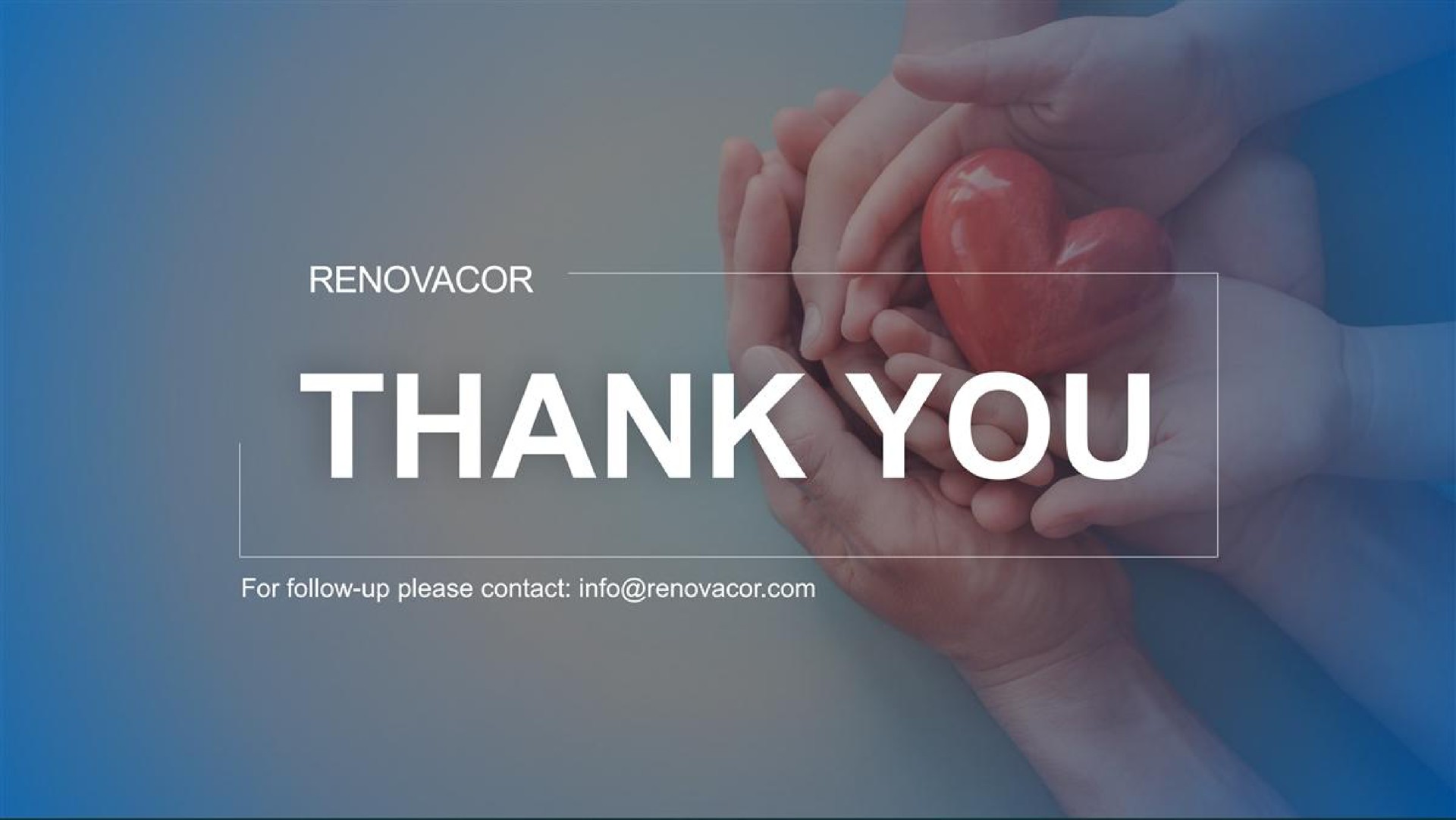 thank you | Renovacor