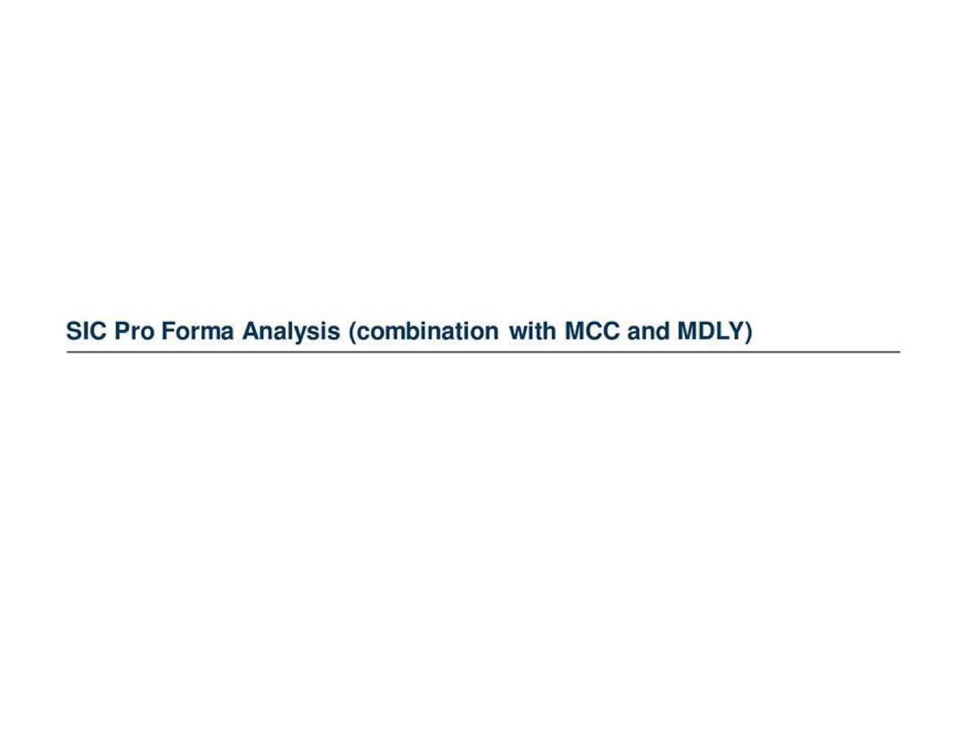 sic pro analysis combination with and | Barclays