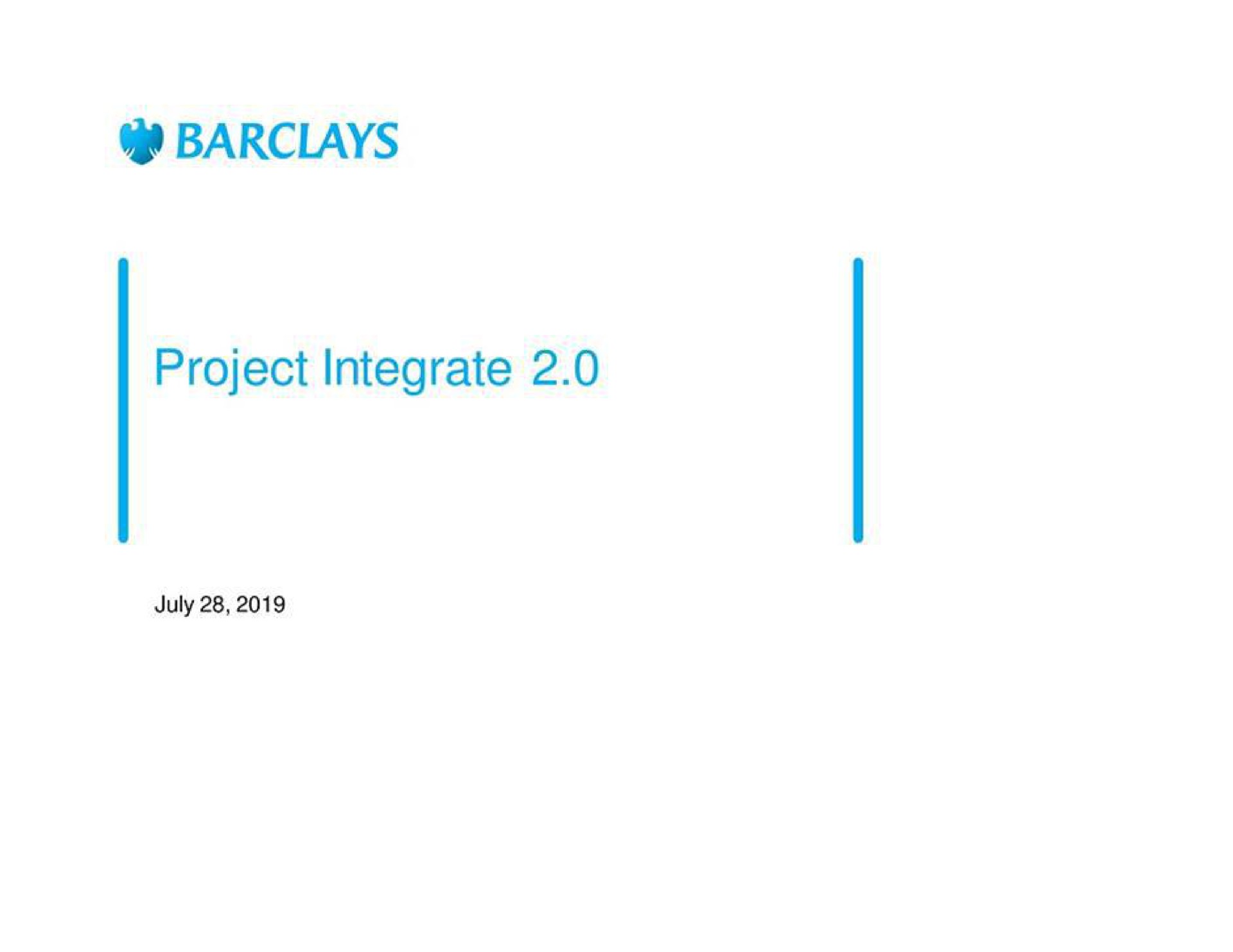 project integrate | Barclays