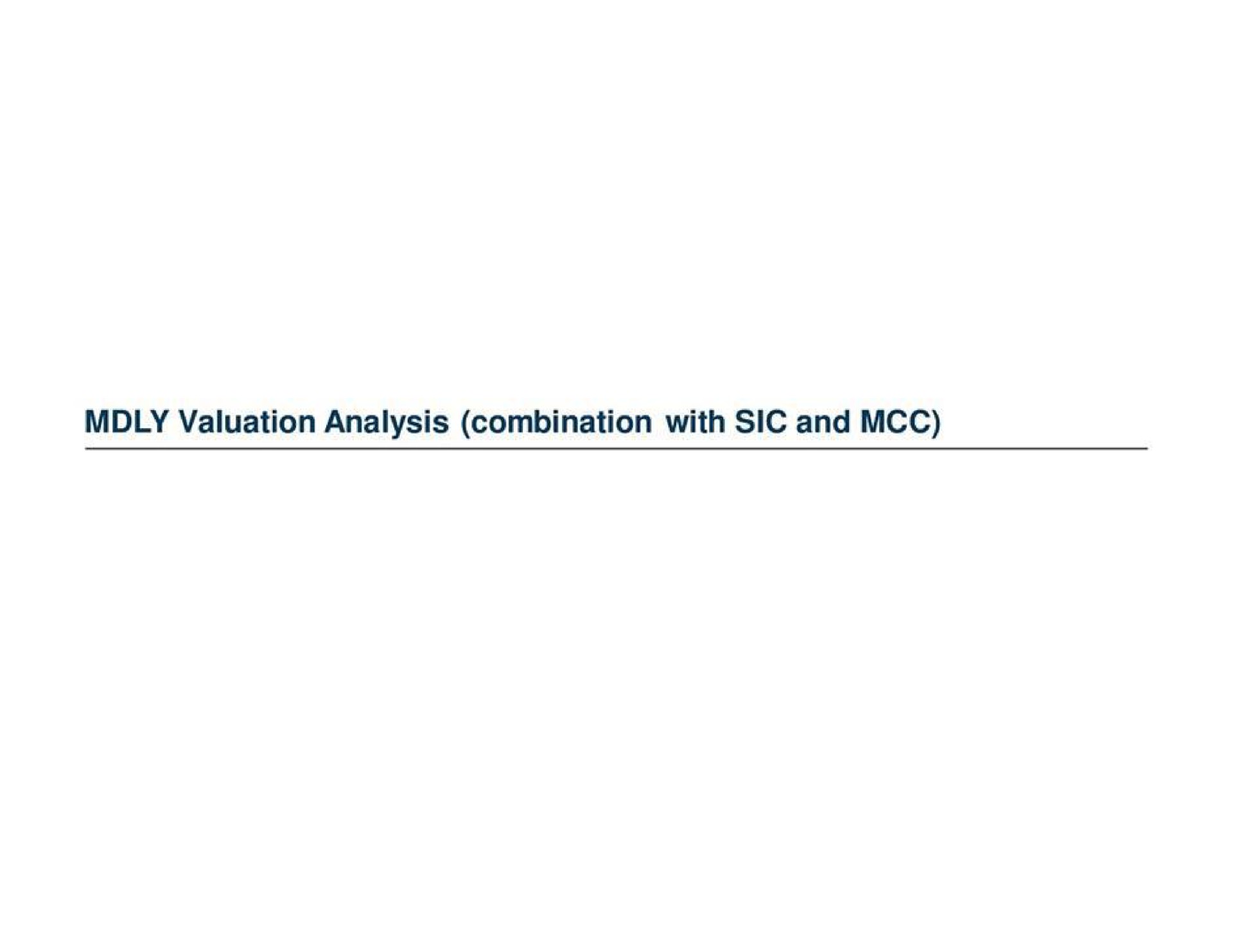 valuation analysis combination with sic and | Barclays