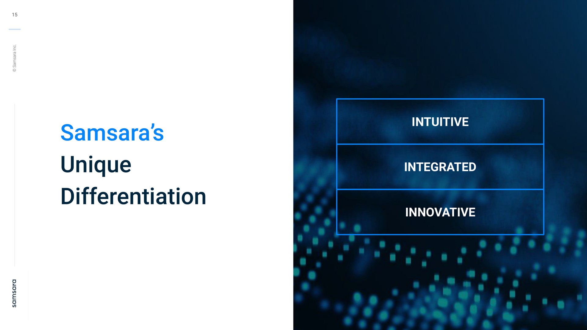 samsara unique differentiation intuitive integrated innovative | Samsara