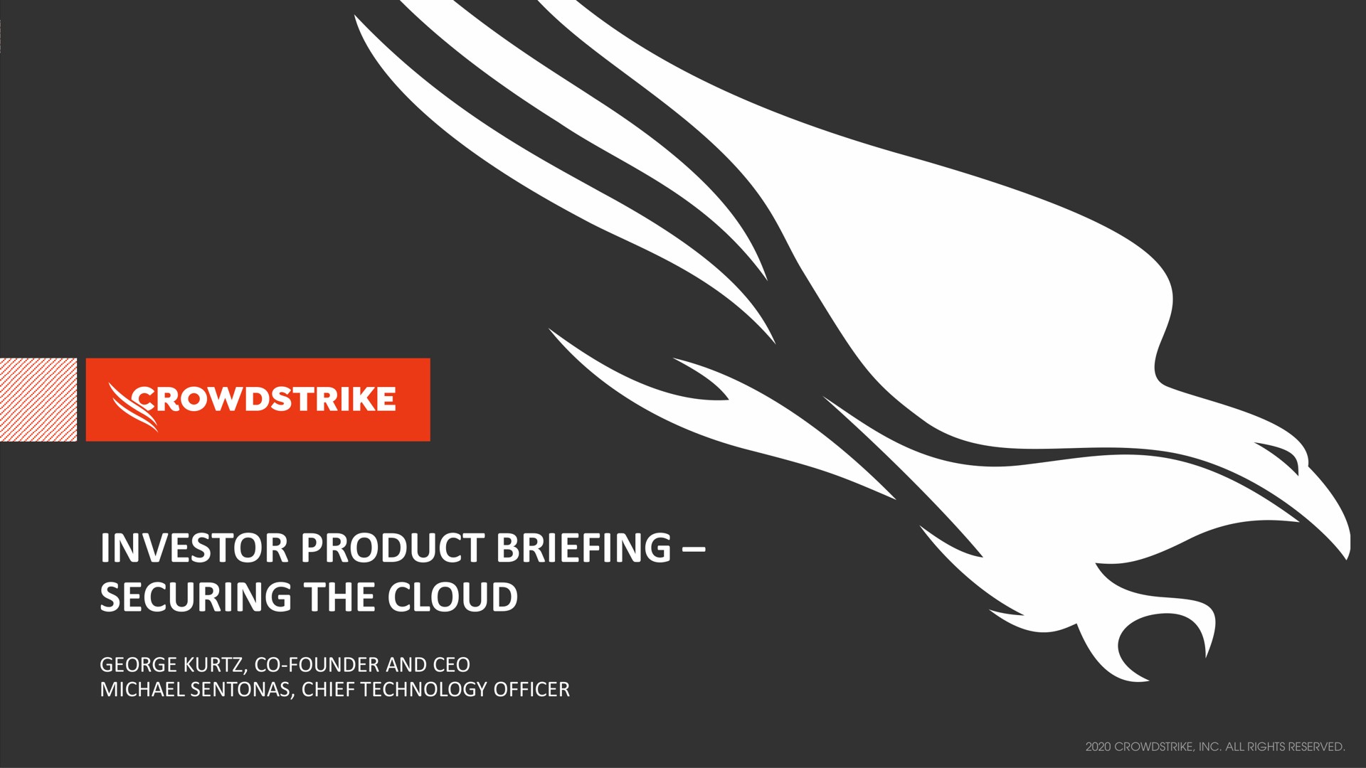 investor product briefing securing the cloud | Crowdstrike