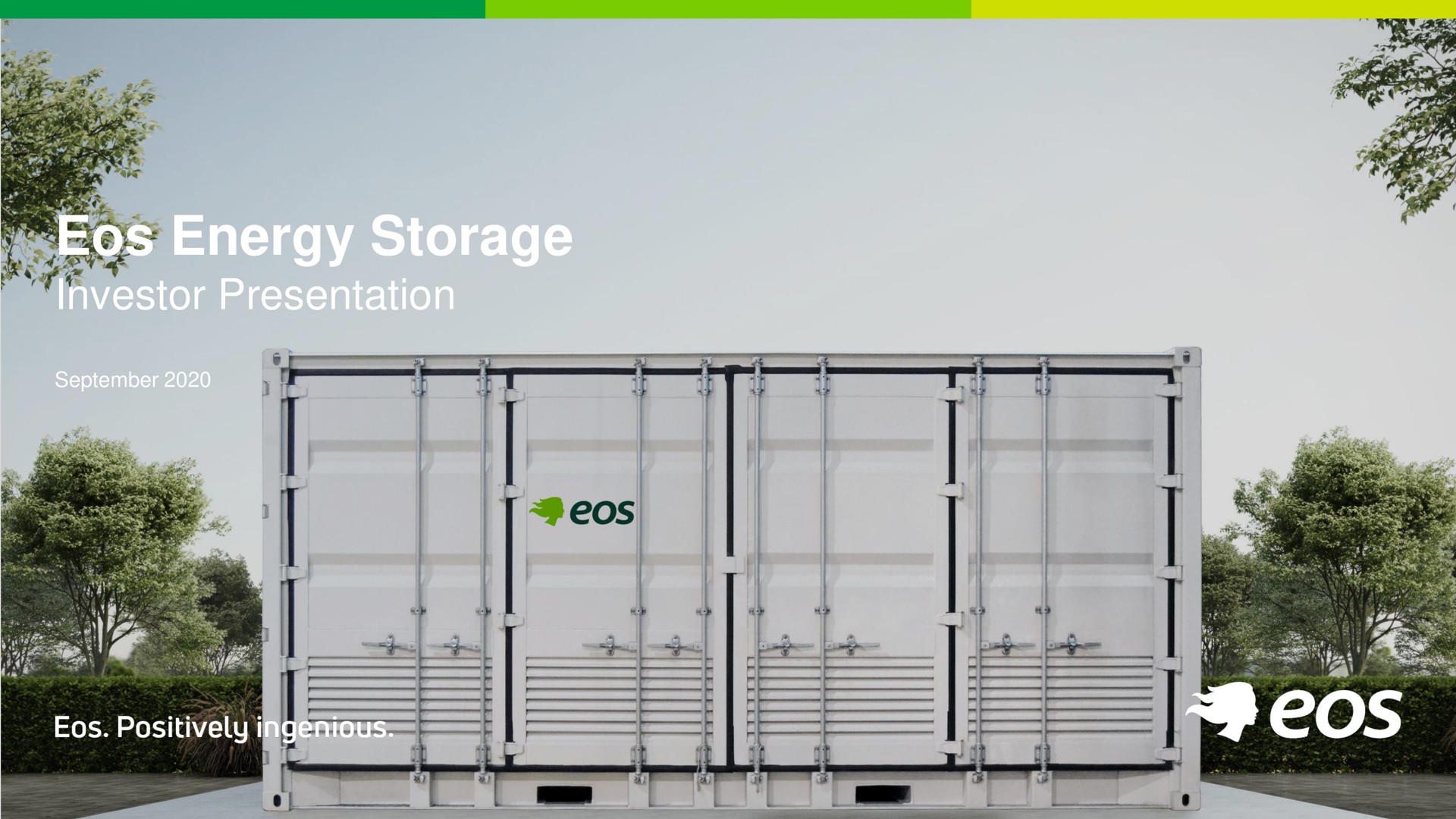 energy storage investor presentation positive | Eos Energy
