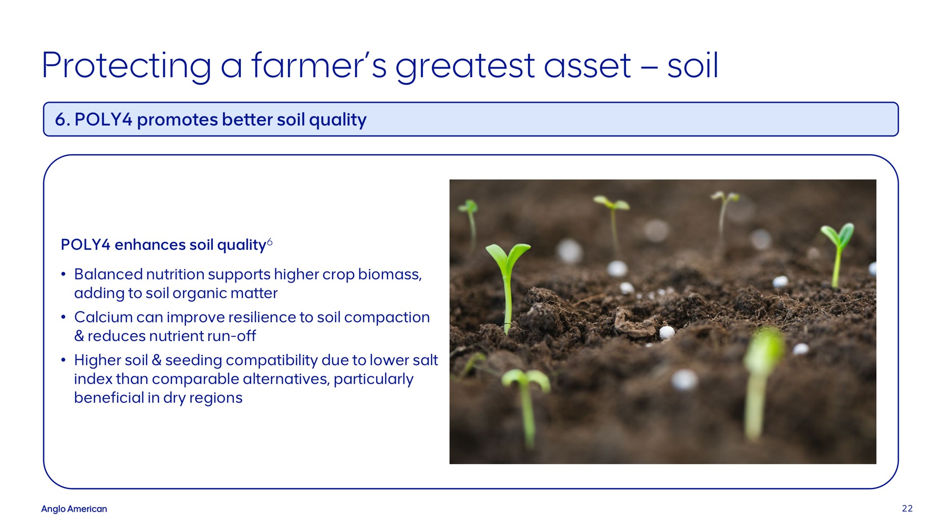 protecting a farmer asset soil | AngloAmerican