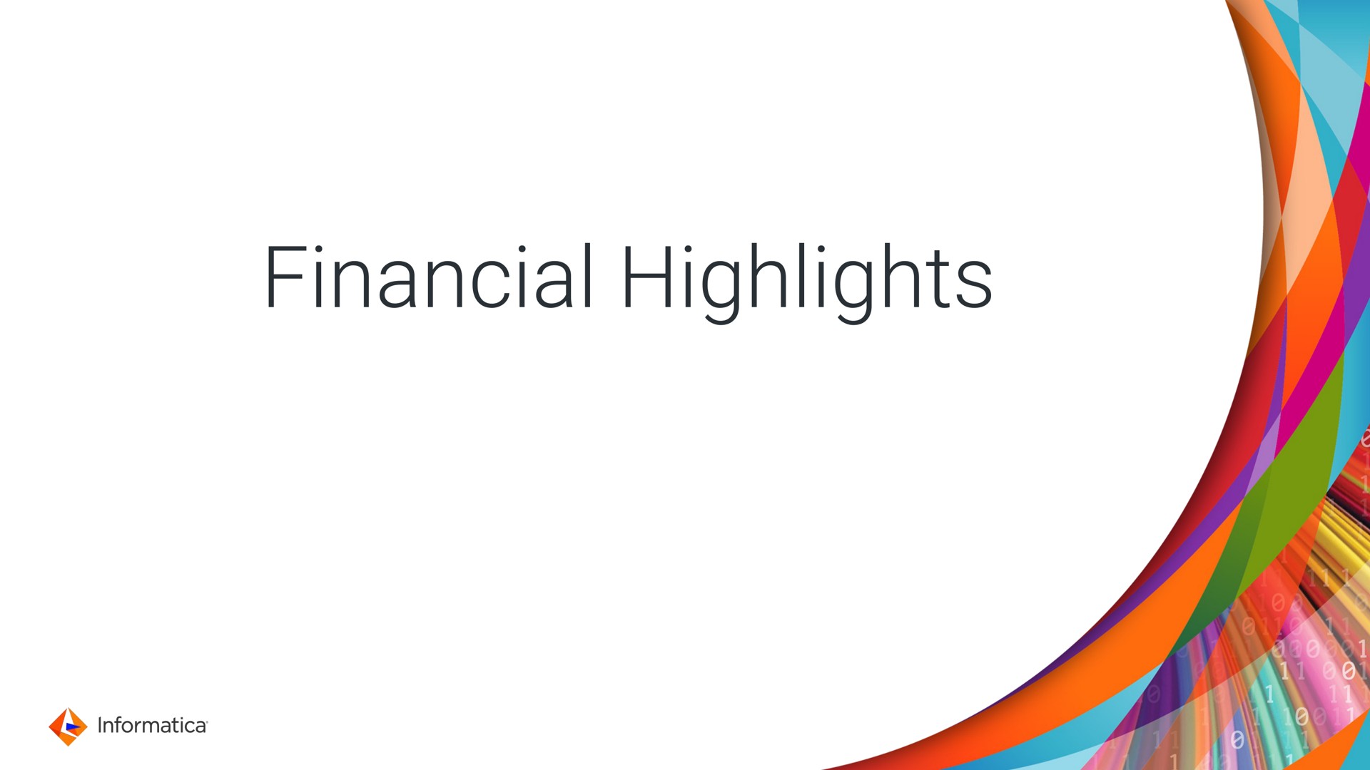 financial highlights | Informatica