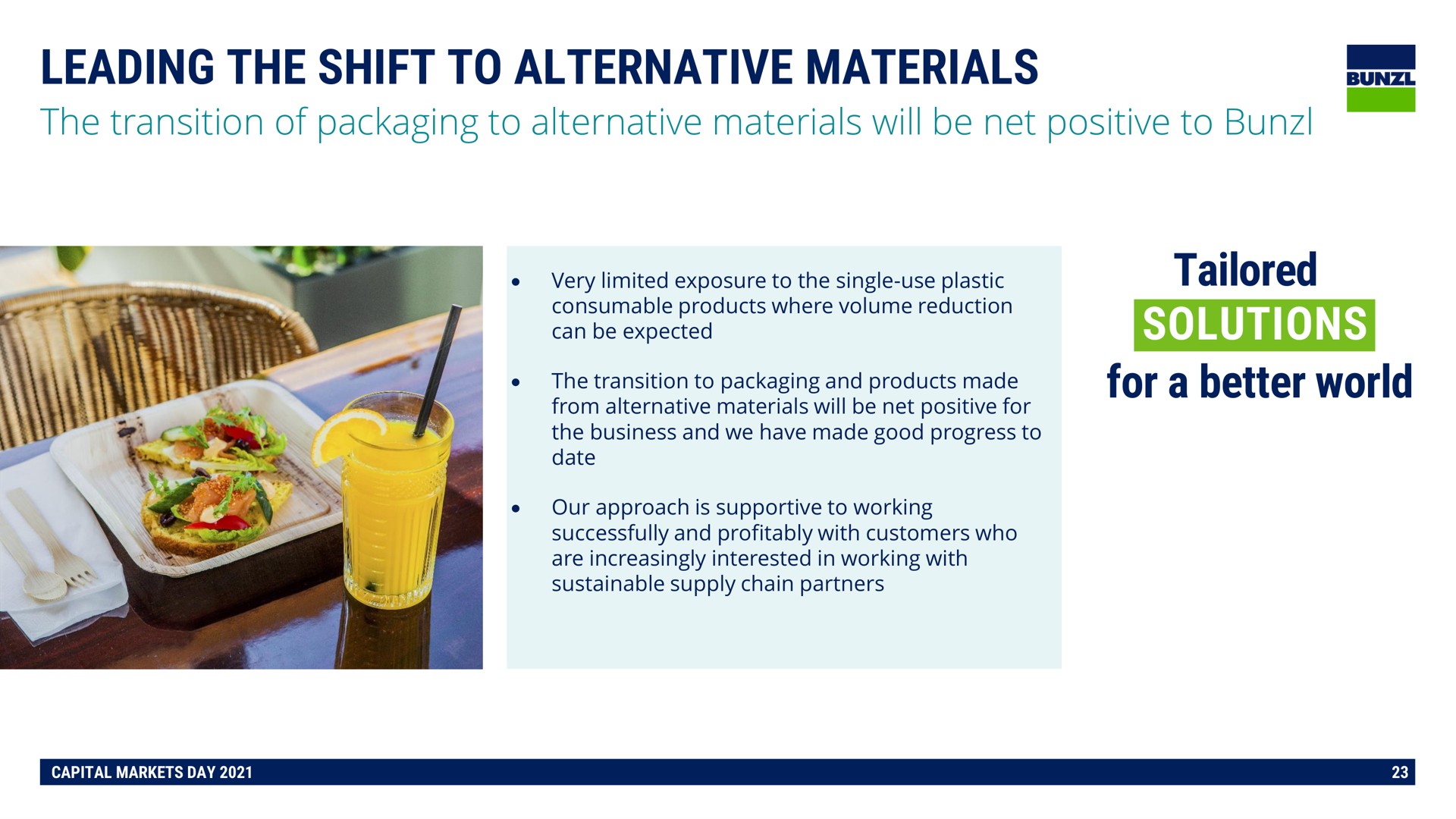 leading the shift to alternative materials tailored solutions for a better world | Bunzl