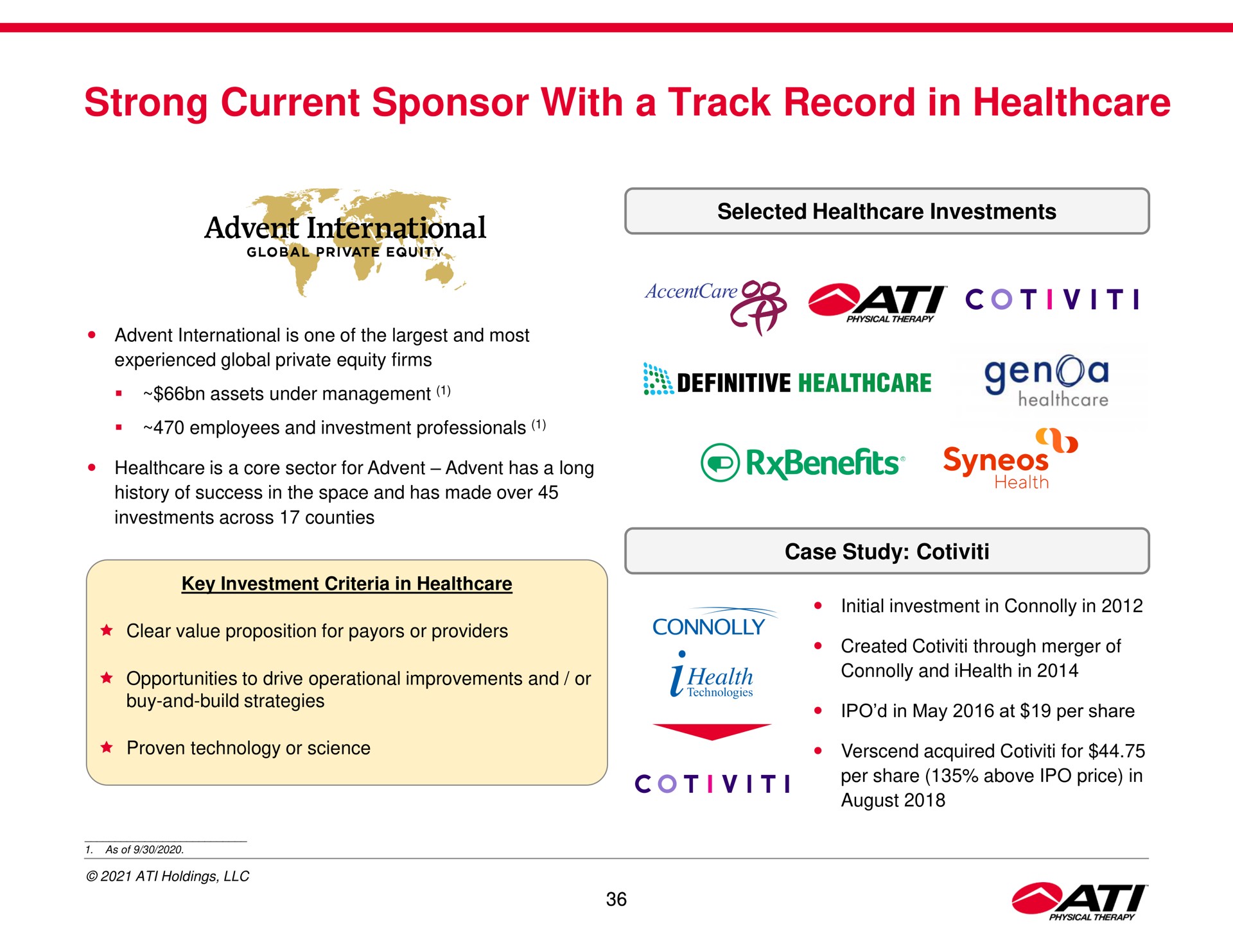 strong current sponsor with a track record in bat definitive | ATI Physical Therapy
