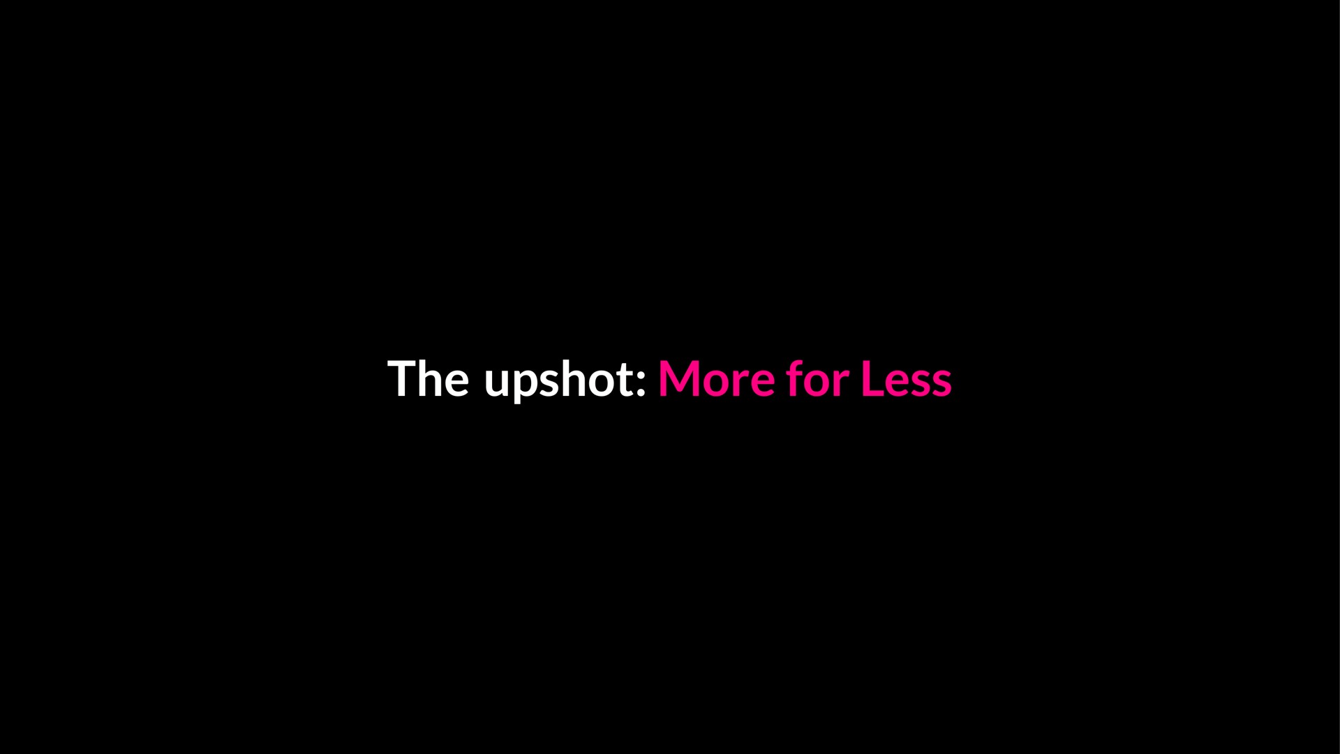 more for less the upshot | Lemonade